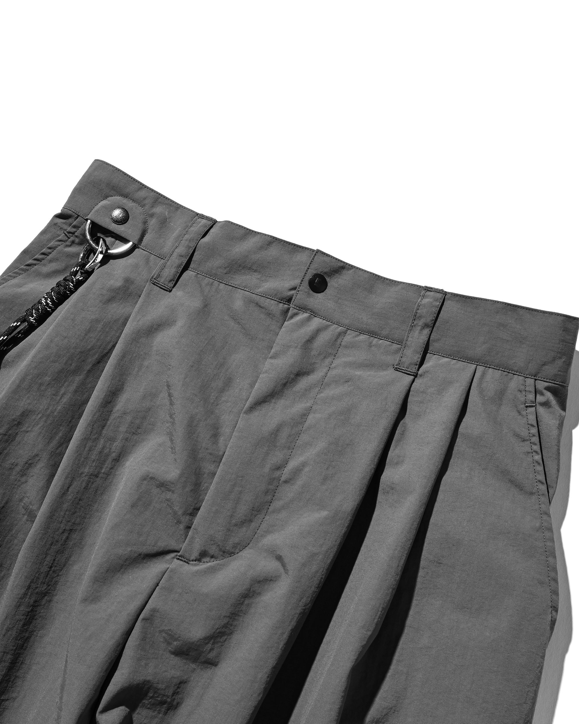 【10.15 WED 20:00- IN STOCK】WATER REPELLENT NYLON CITY UNIFORM WIDE TAPERED PANTS FOR YGM (GRAY×GRAY)