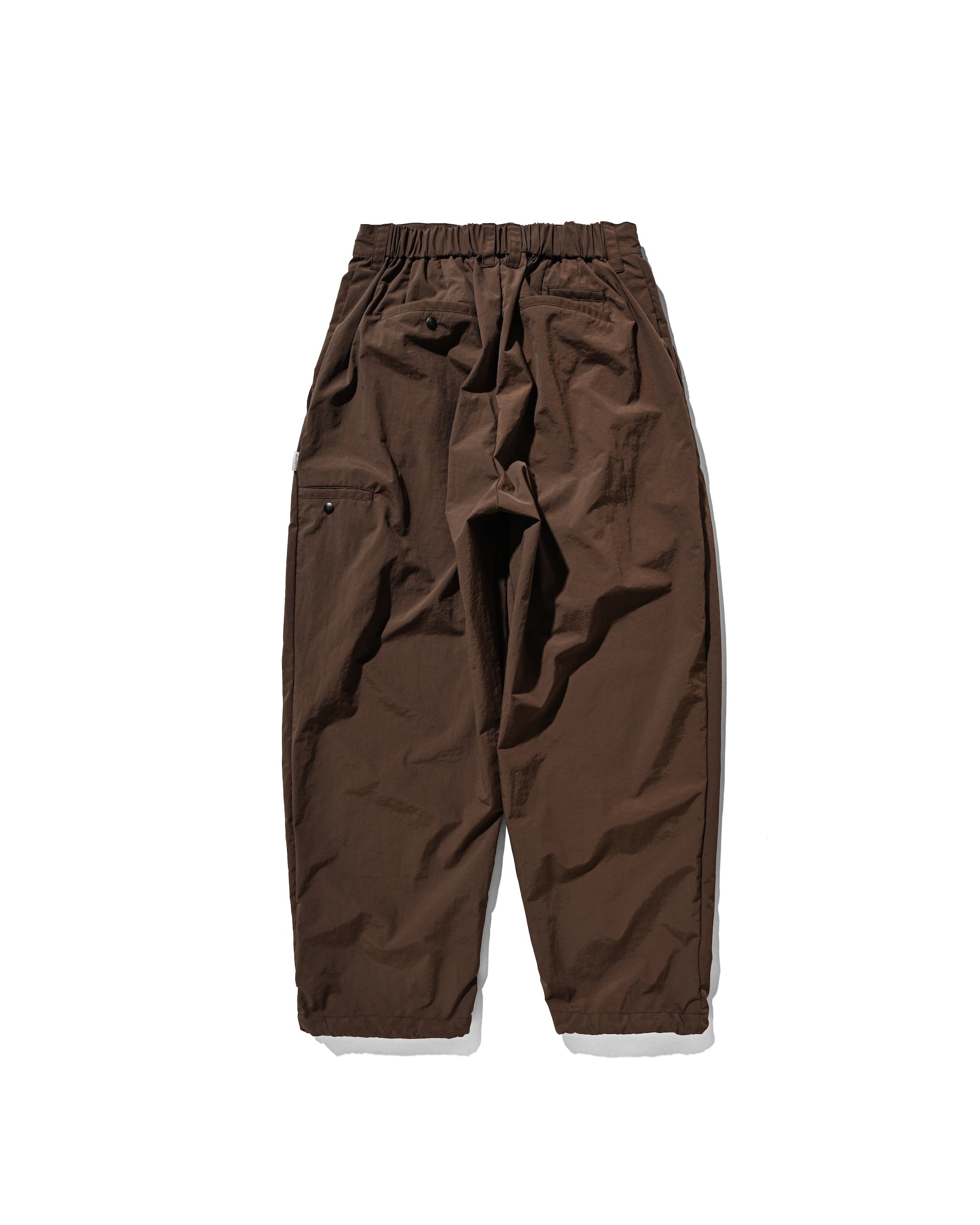 【10.15 WED 20:00- IN STOCK】WATER REPELLENT NYLON CITY UNIFORM WIDE TAPERED PANTS FOR YGM (BROWN×ORANGE)