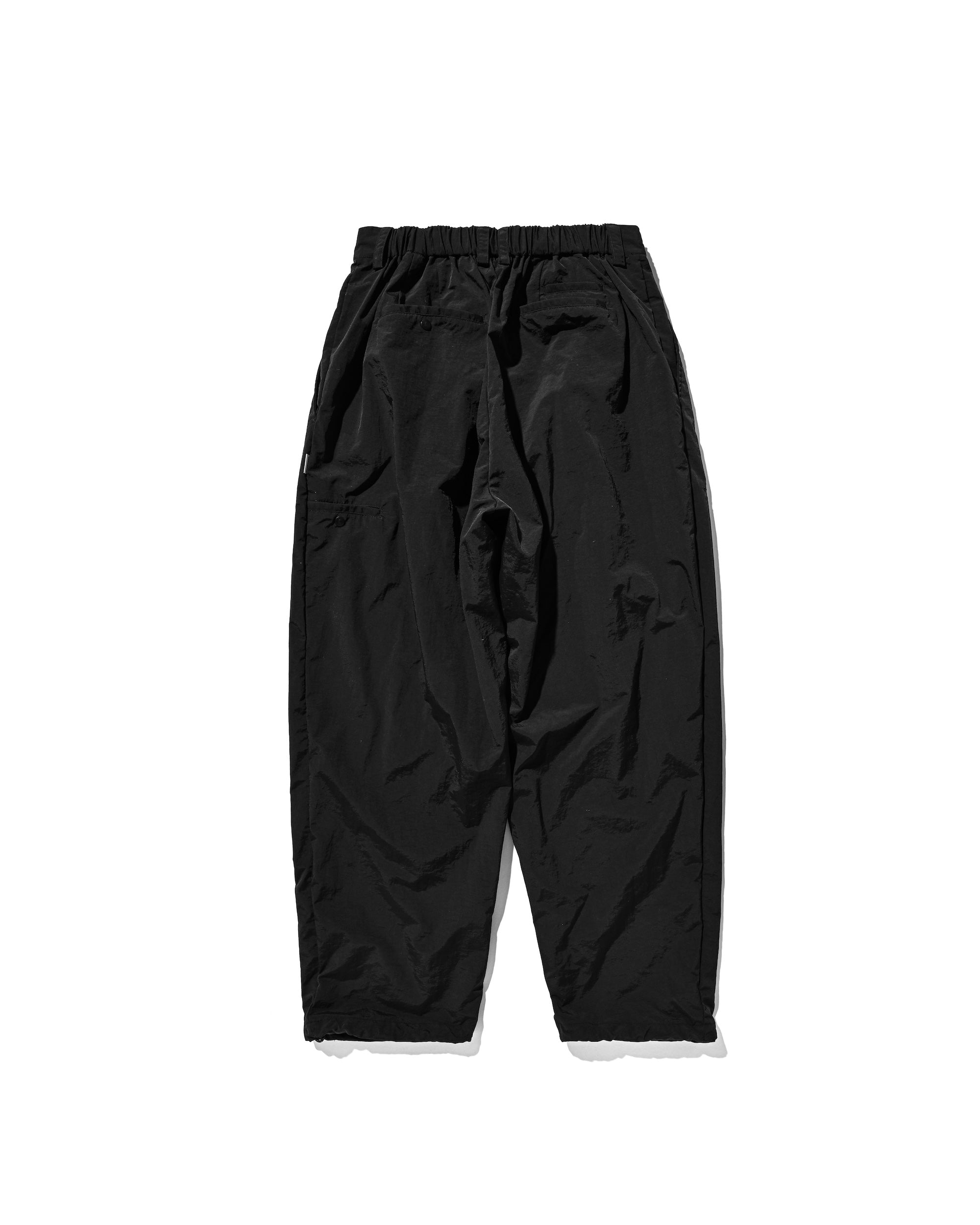 【10.15 WED 20:00- IN STOCK】WATER REPELLENT NYLON CITY UNIFORM WIDE TAPERED PANTS FOR YGM (BLACK×WHITE)