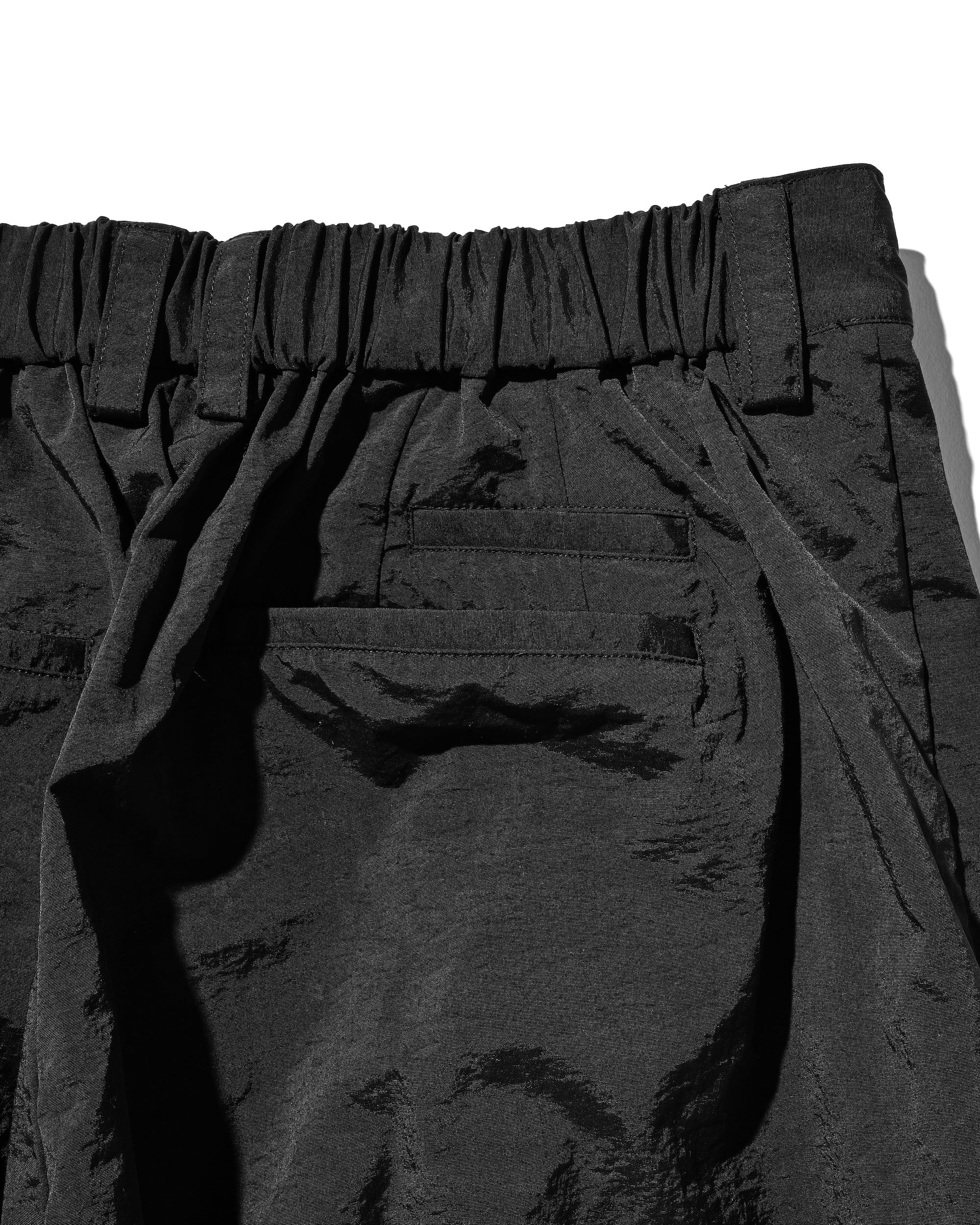 【10.15 WED 20:00- IN STOCK】WATER REPELLENT NYLON CITY UNIFORM WIDE TAPERED PANTS FOR YGM (BLACK×WHITE)