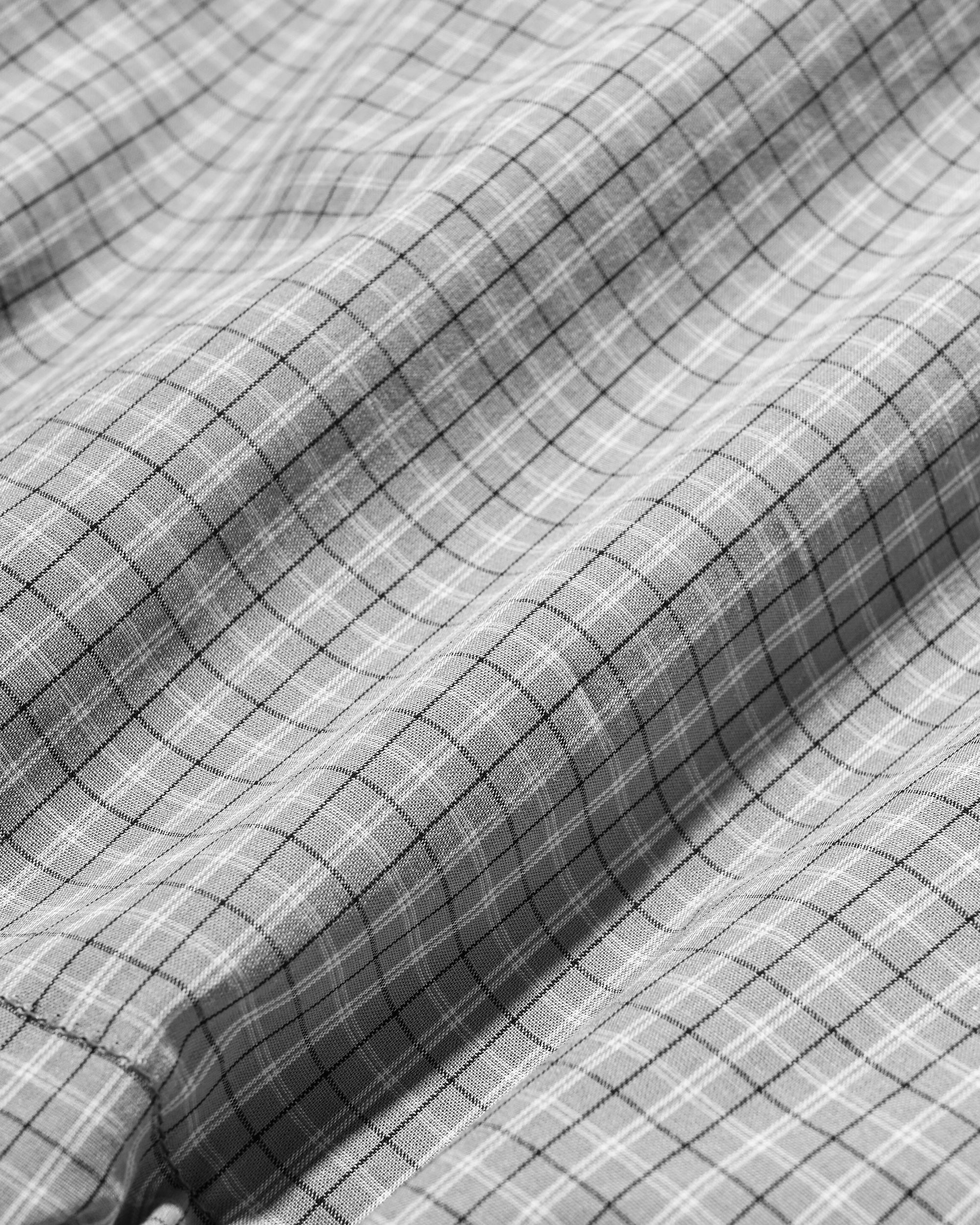 【11.8 SAT 20:00- IN STOCK】MINI PLAID L/S PULLOVER SHIRT (GRAY)