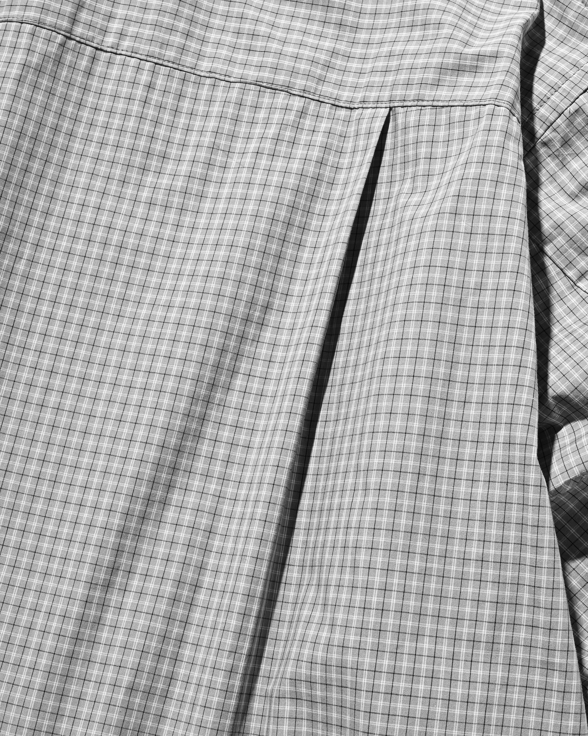 【11.8 SAT 20:00- IN STOCK】MINI PLAID L/S PULLOVER SHIRT (GRAY)