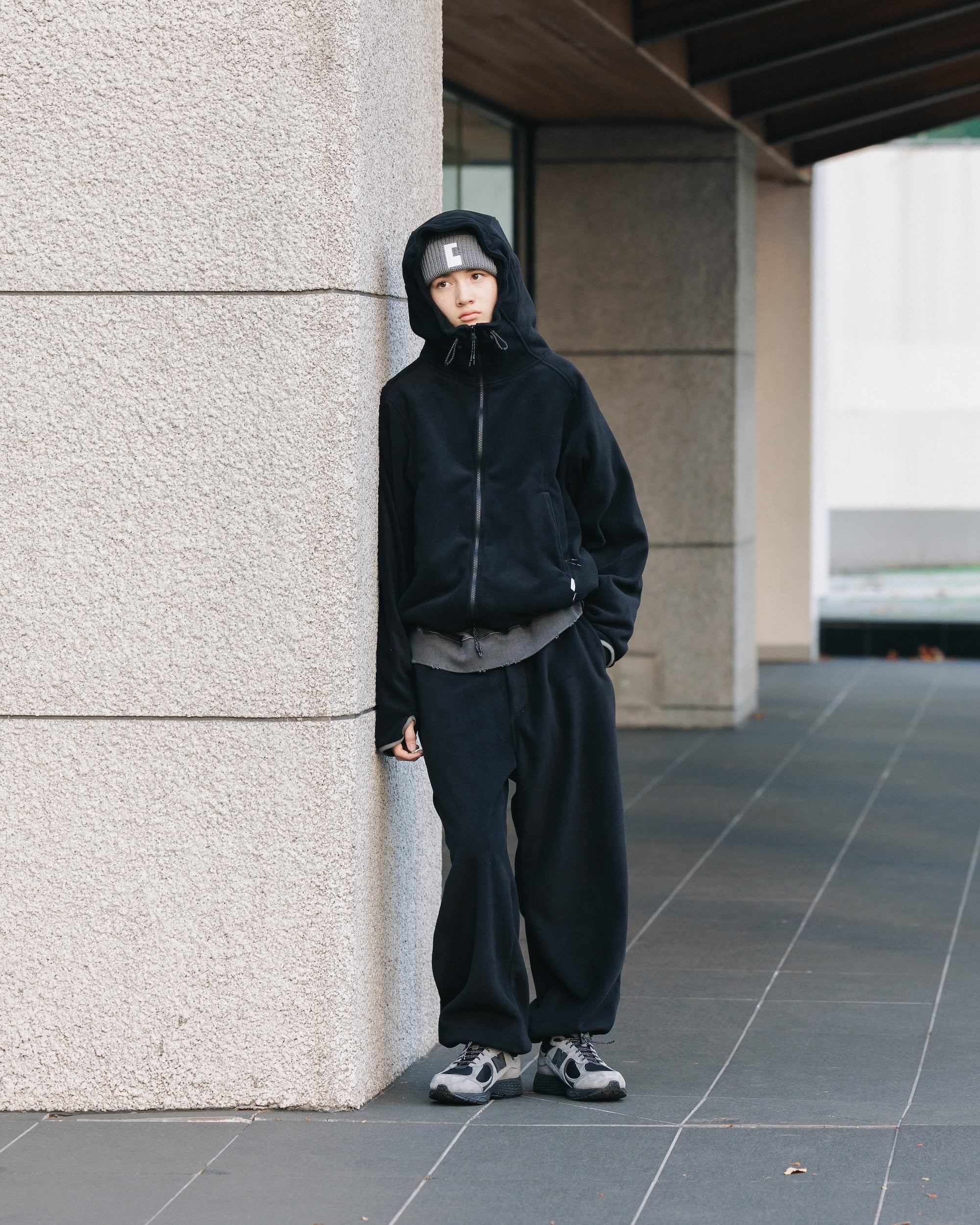 【10.12 SUN 20:00- IN STOCK】“C” COTTON KNIT CAP 001 (GRAY)