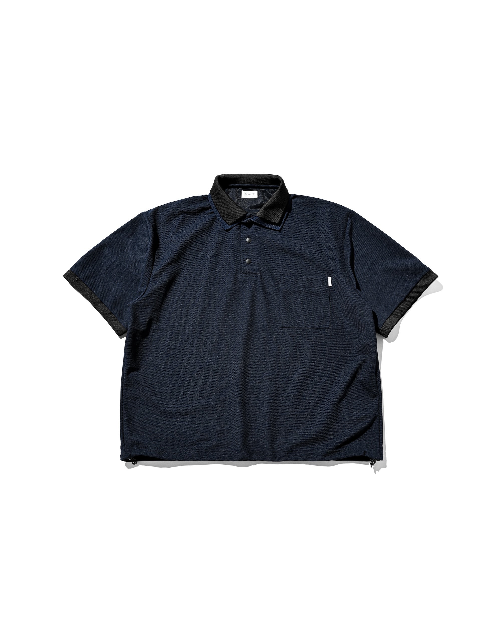 【8.20 WED 20:00- IN STOCK】ACTIVE CITY S/S DOUBLE COLLAR POLO SHIRT (NAVY×BLACK)