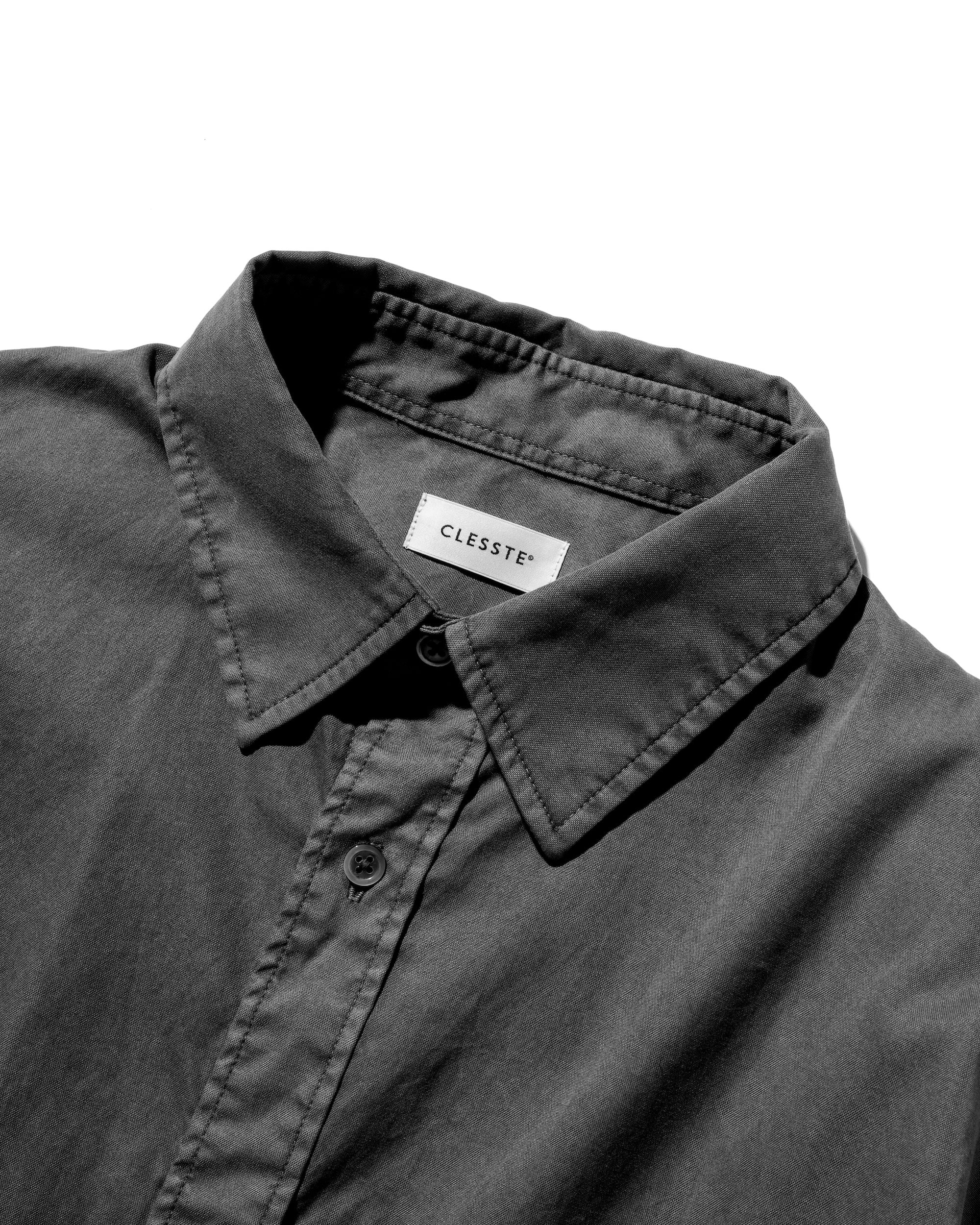 PIGMENT DYED OXFORD CITY S/S SHIRT (FADE BLACK)