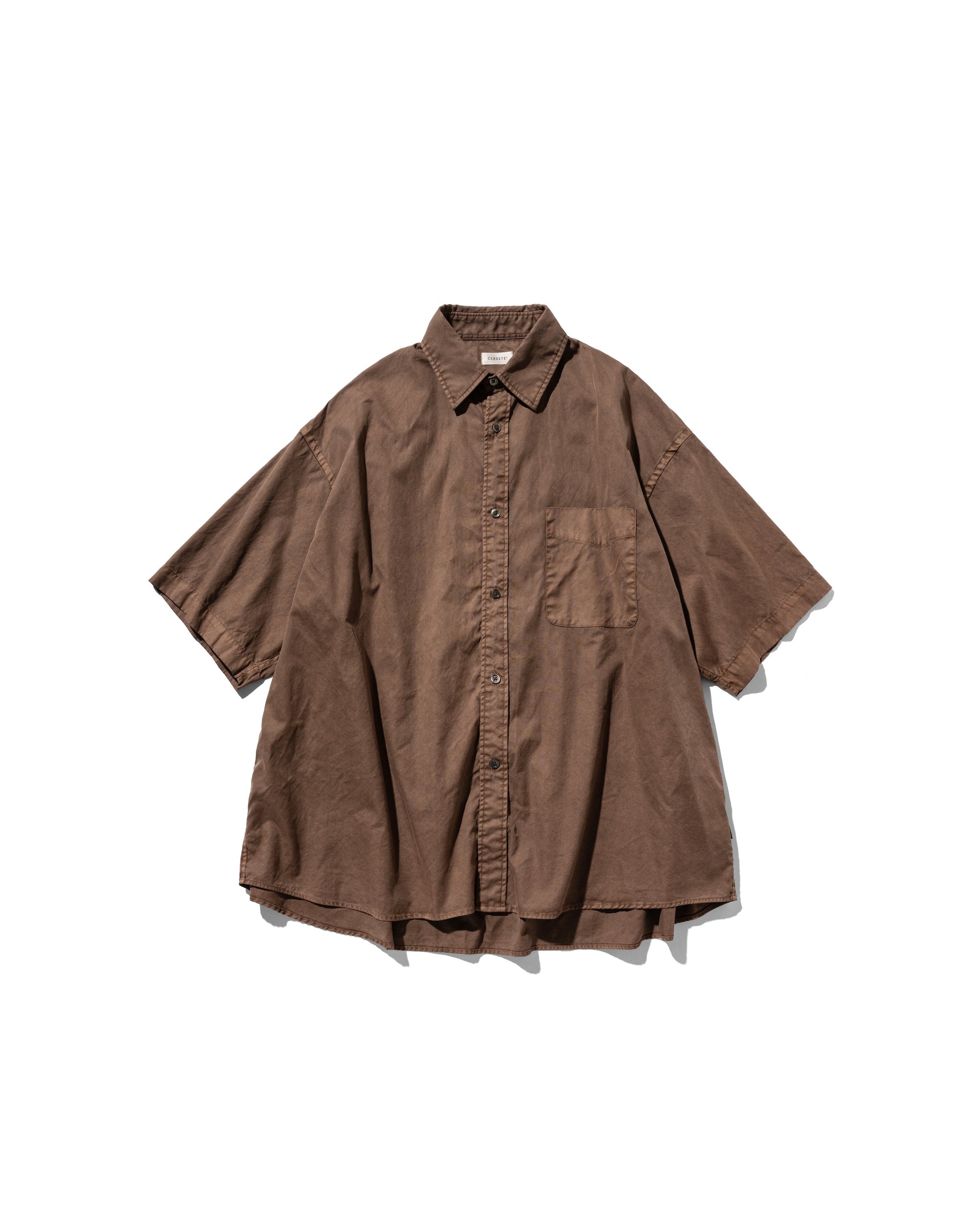 PIGMENT DYED OXFORD CITY S/S SHIRT (FADE BROWN)