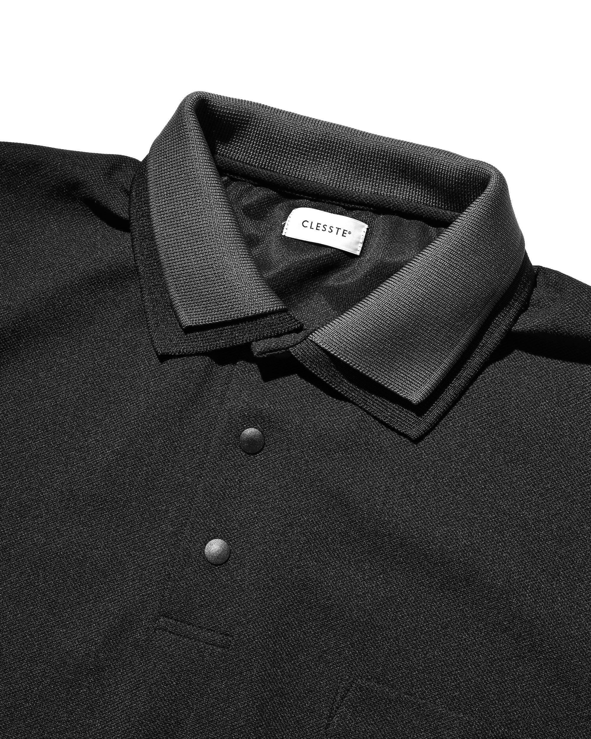 【8.20 WED 20:00- IN STOCK】ACTIVE CITY S/S DOUBLE COLLAR POLO SHIRT (BLACK×GRAY)