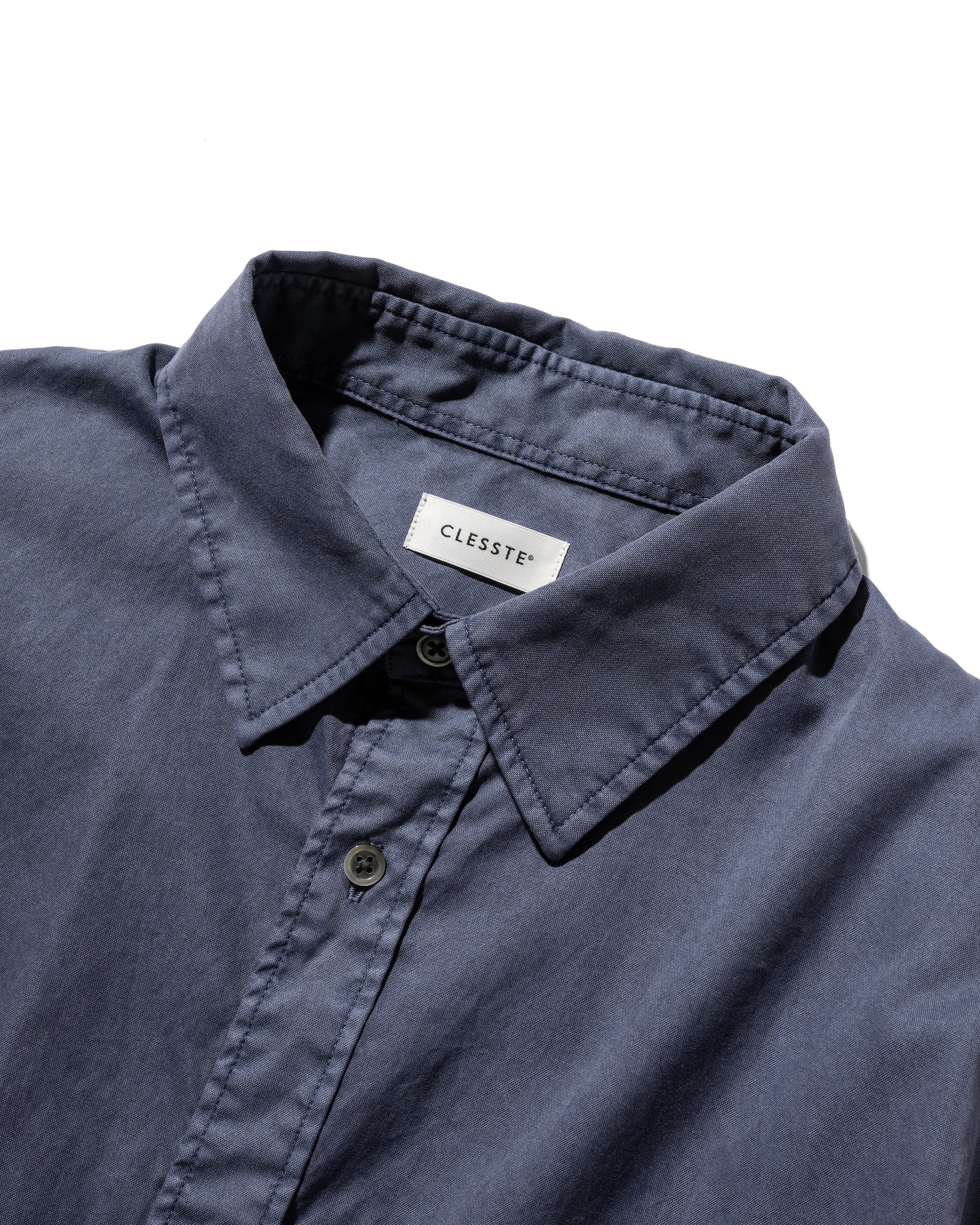 PIGMENT DYED OXFORD CITY S/S SHIRT (FADE BLUE)
