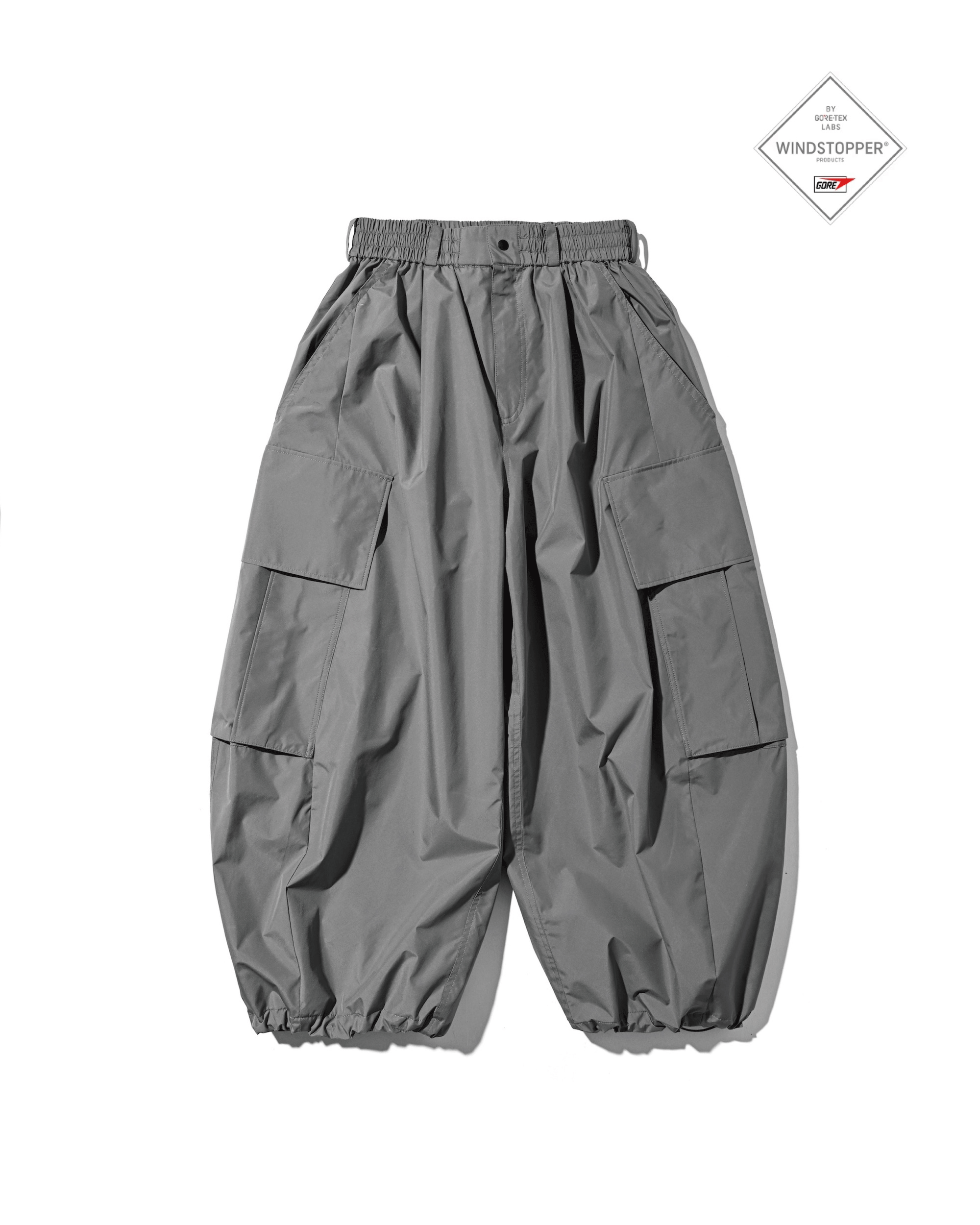 【4.8 WED 20:00- IN STOCK】+phenix WINDSTOPPER® by GORE-TEX LABS CITY MEGA POCKET BALLOON CARGO PANTS (CHARCOAL GRAY)