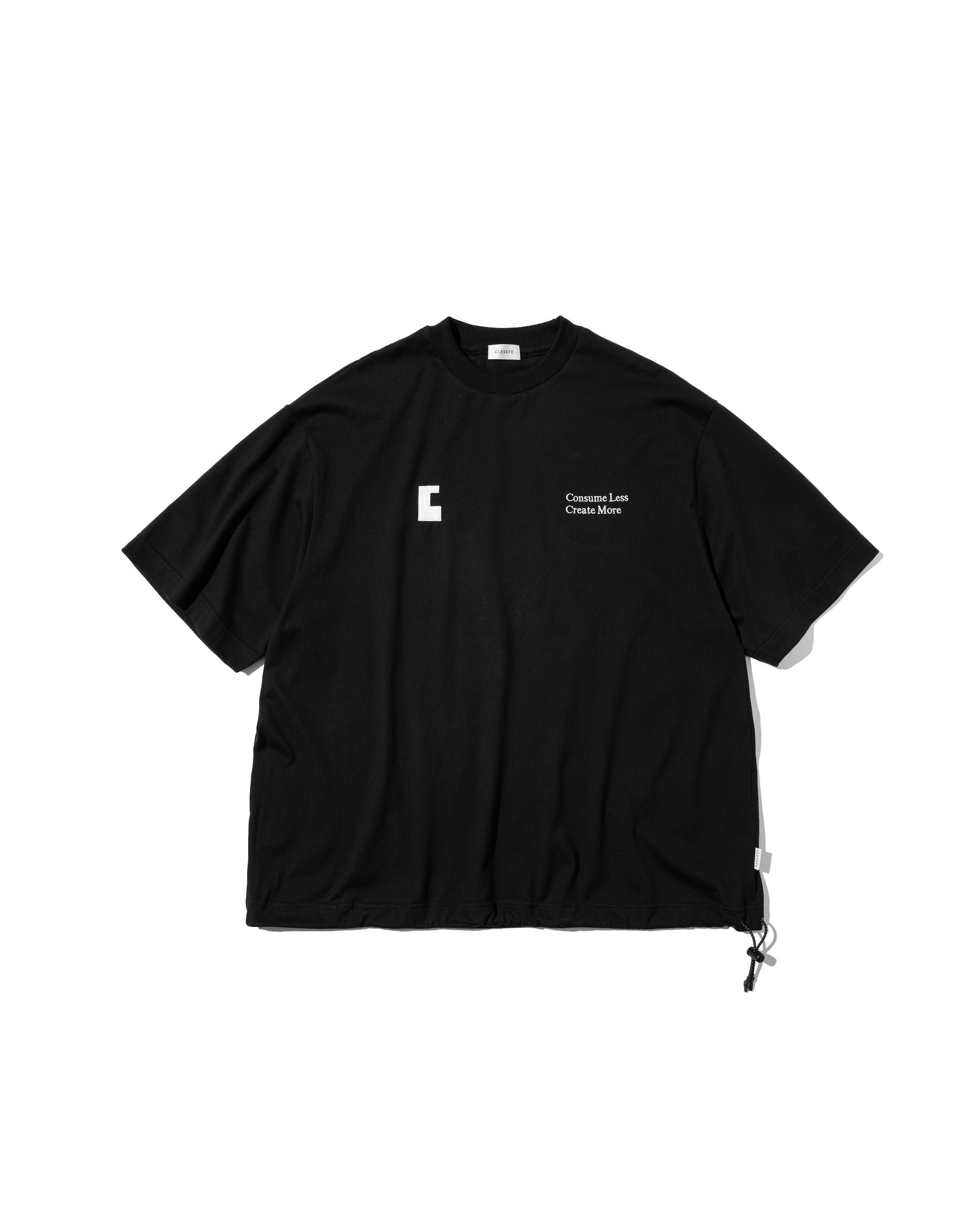 CLESSTE - Striped Massive Short Sleeve T-shirt With Drawstrings