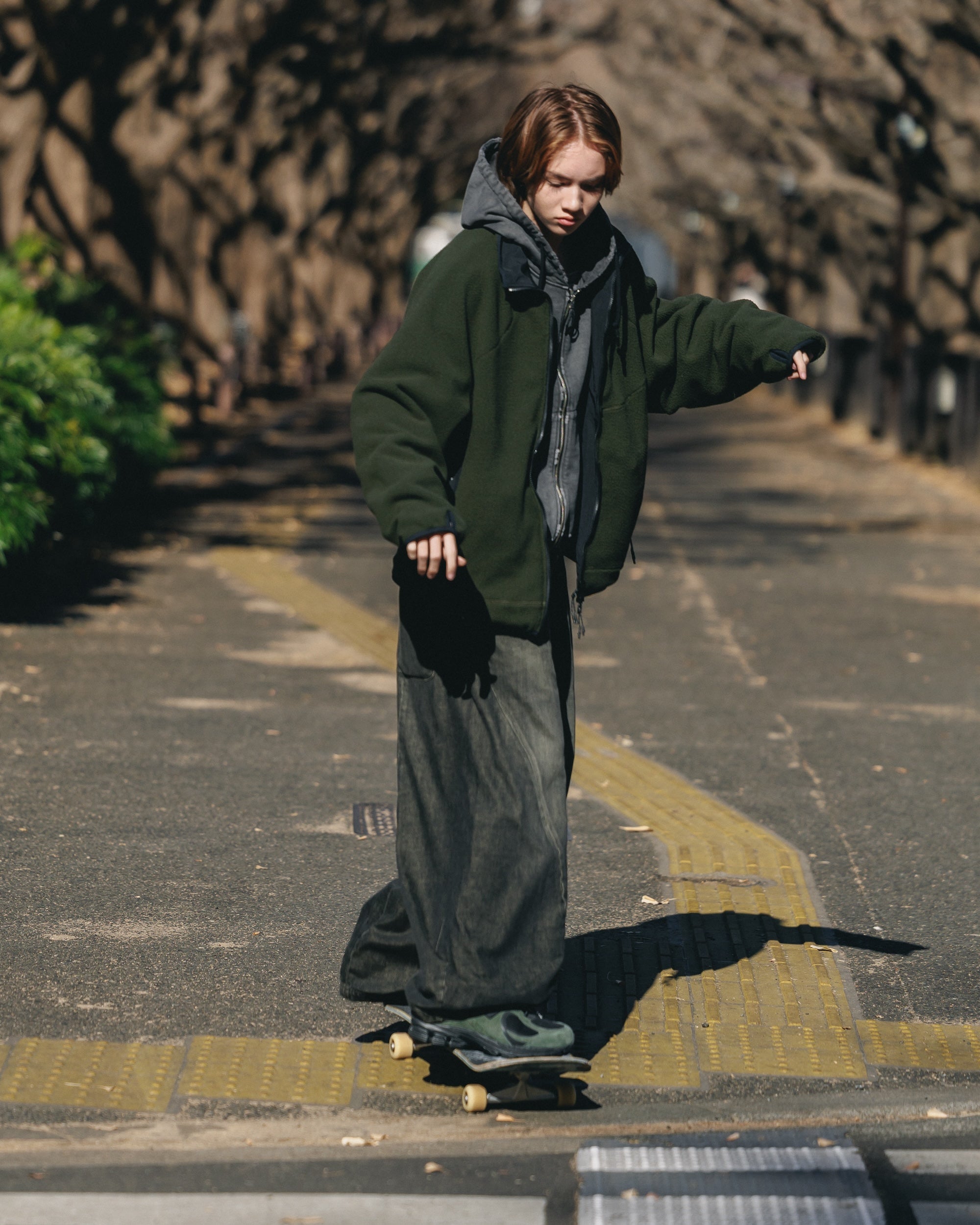 VINTAGE DYED SELVEDGE DENIM MASSIVE TWISTED PANTS (VINTAGE BLACK)