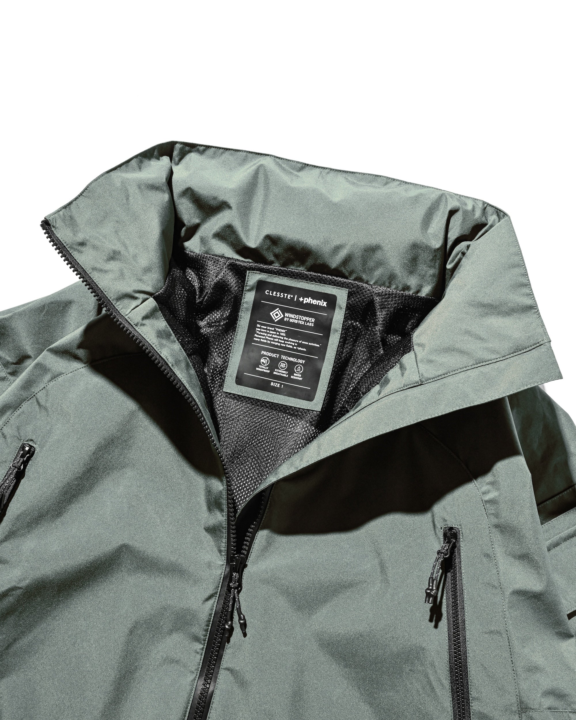 +phenix WINDSTOPPER® by GORE-TEX LABS CITY MILITARY JACKET (MILITARY GREEN)