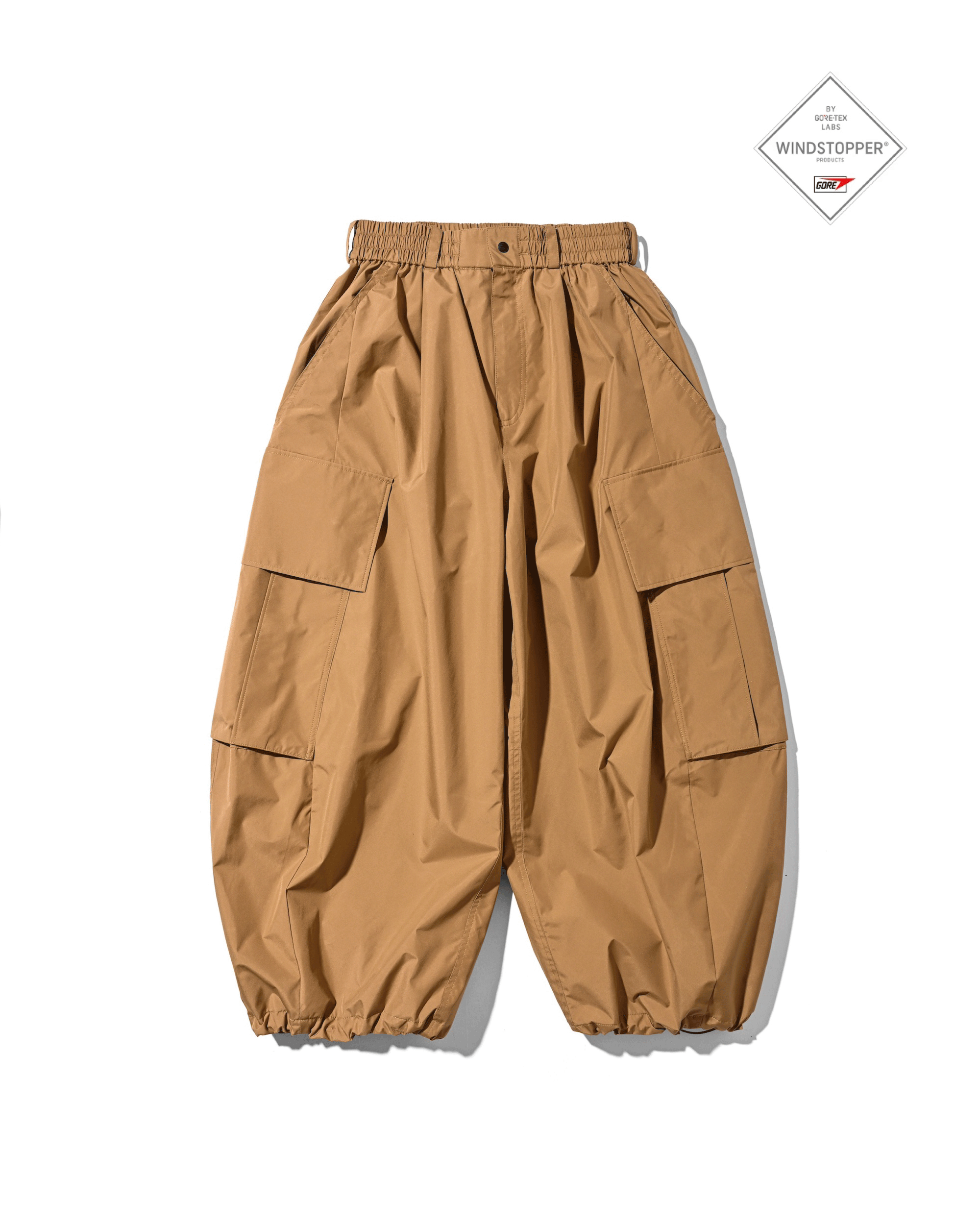 【4.8 WED 20:00- IN STOCK】+phenix WINDSTOPPER® by GORE-TEX LABS CITY MEGA POCKET BALLOON CARGO PANTS (CAMEL BEIGE)
