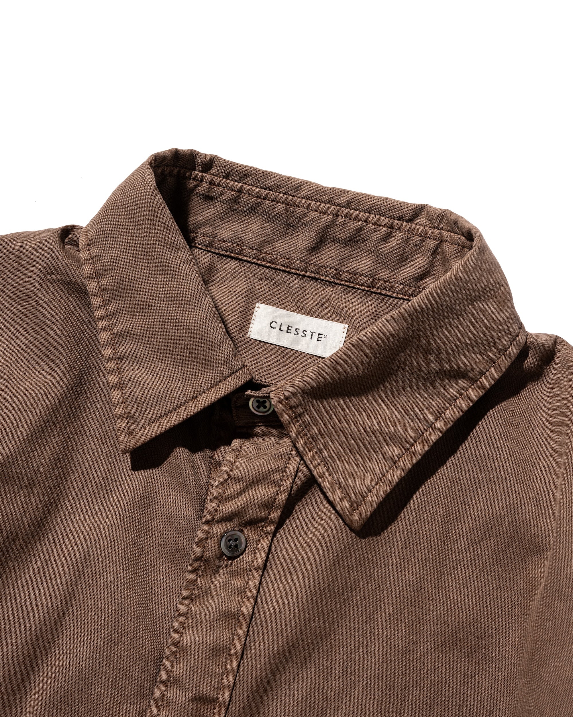 PIGMENT DYED OXFORD CITY S/S SHIRT (FADE BROWN)