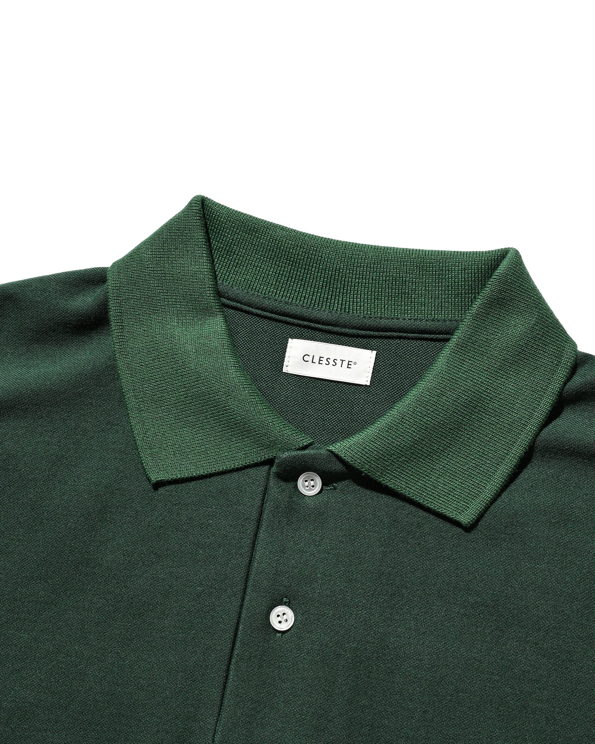 【10.22 WED 20:00- IN STOCK】"C" COTTON CITY L/S POLO SHIRT (GREEN)