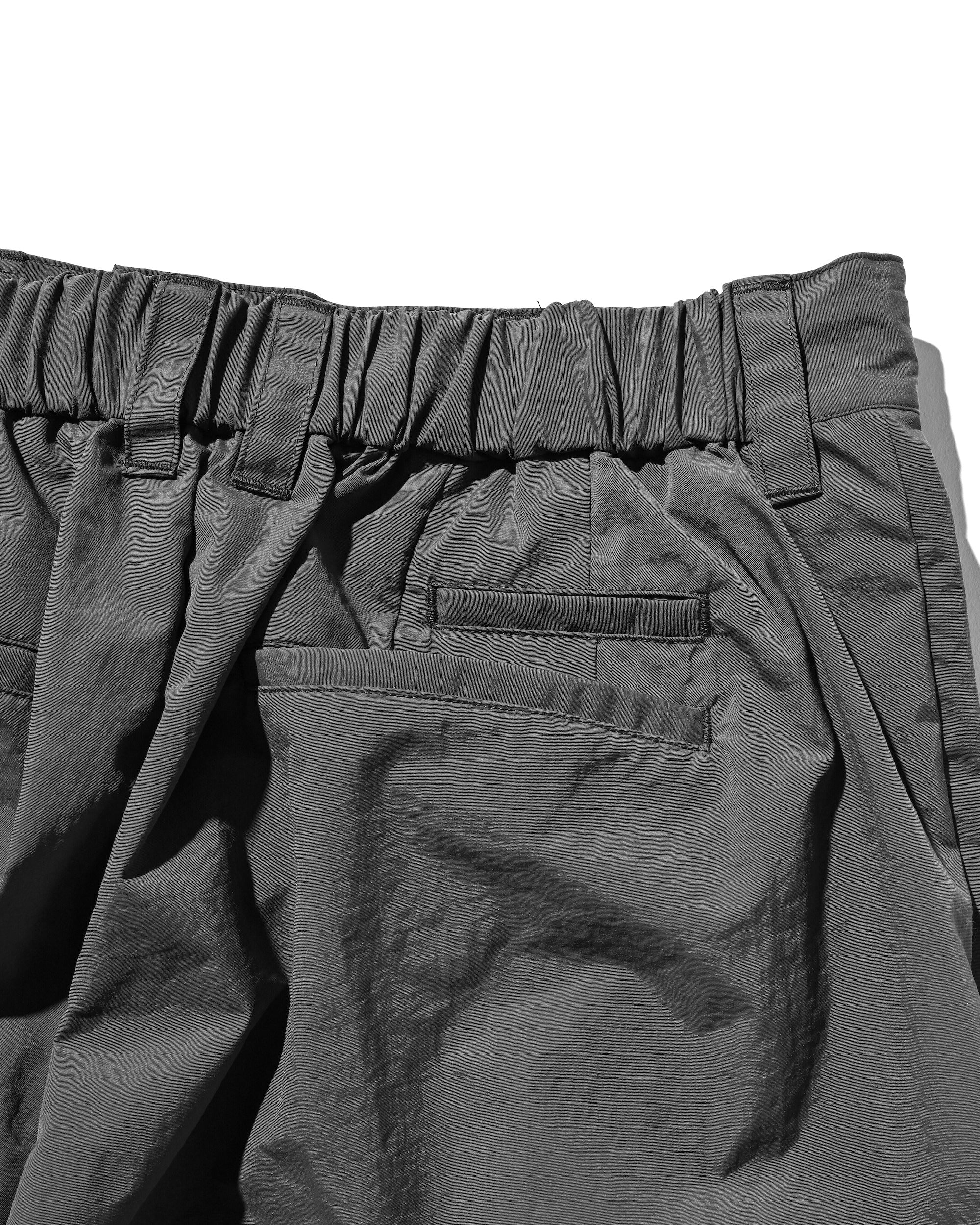 【10.15 WED 20:00- IN STOCK】WATER REPELLENT NYLON CITY UNIFORM WIDE TAPERED PANTS FOR YGM (GRAY×GRAY)