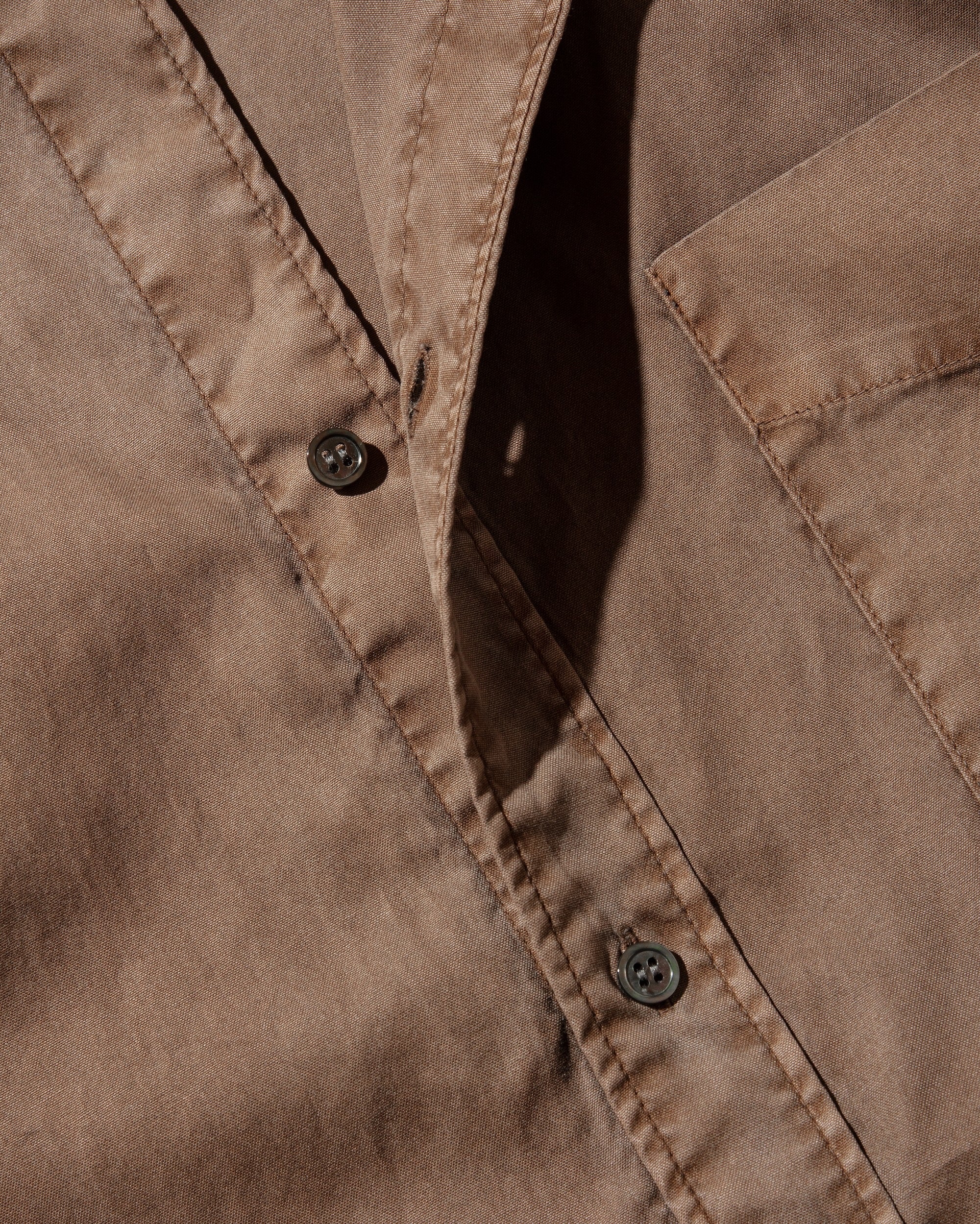 PIGMENT DYED OXFORD CITY SHIRT (FADE BROWN)