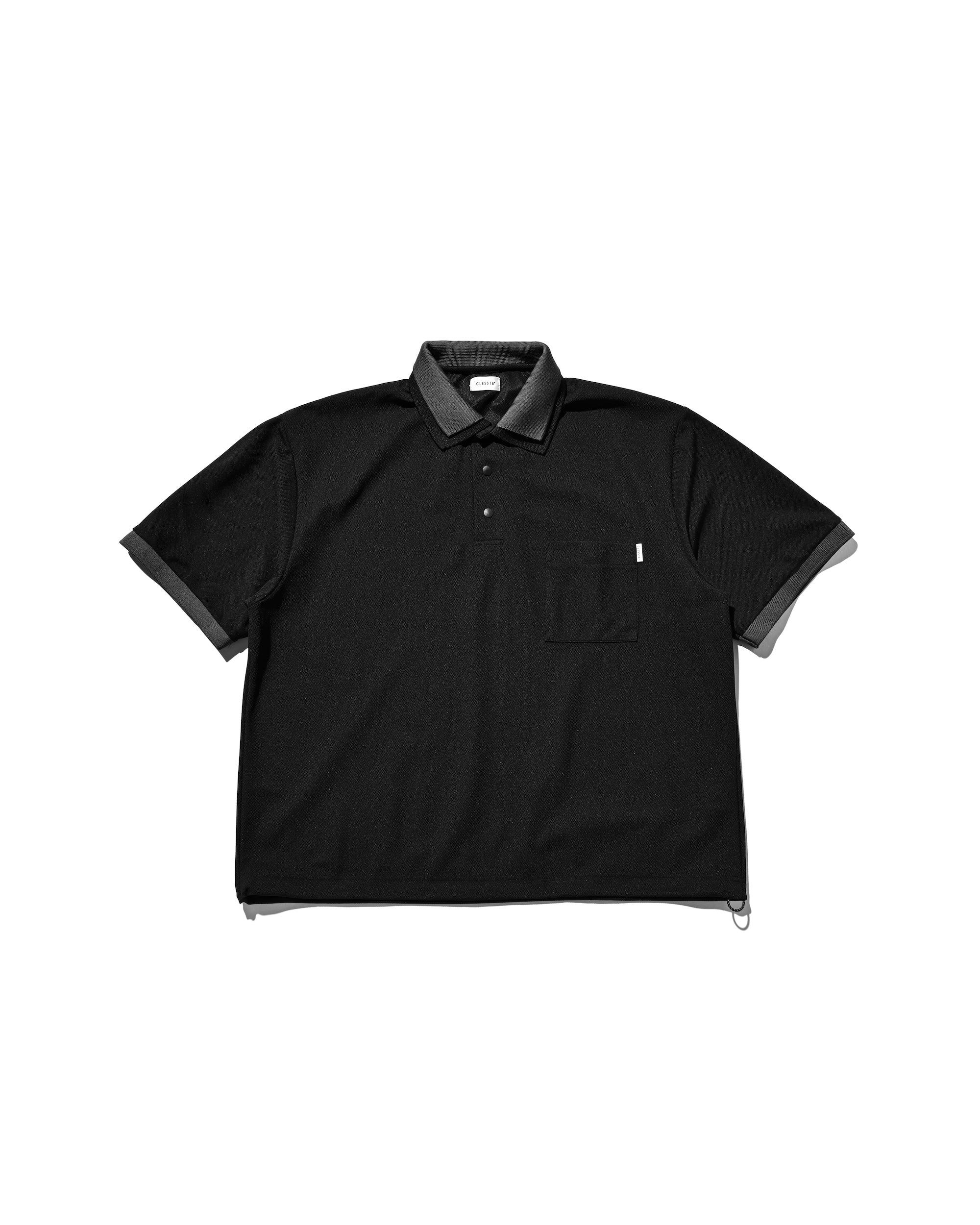 【8.20 WED 20:00- IN STOCK】ACTIVE CITY S/S DOUBLE COLLAR POLO SHIRT (BLACK×GRAY)