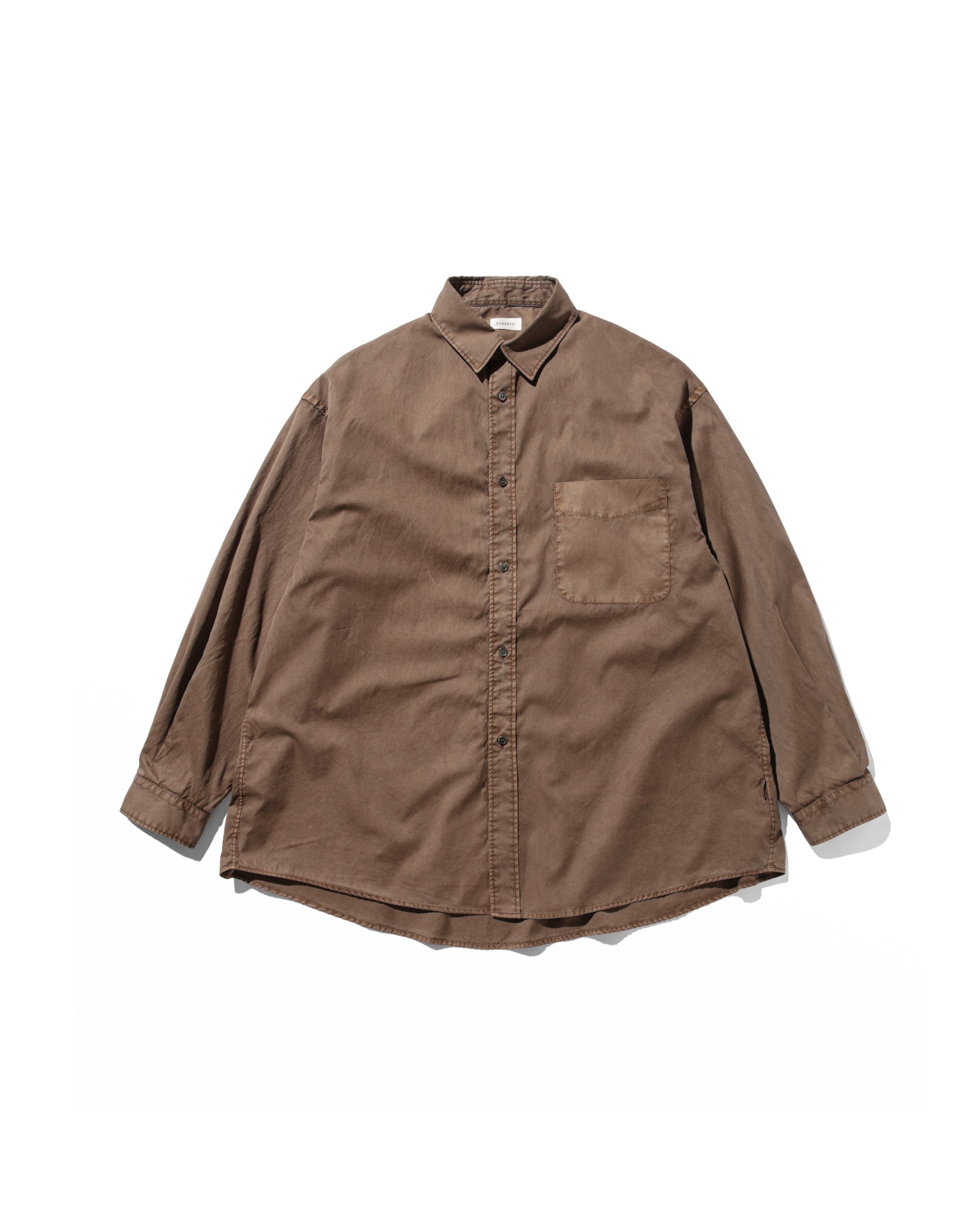【10.1 WED 20:00- IN STOCK】PIGMENT DYED OXFORD CITY SHIRT (FADE BROWN)