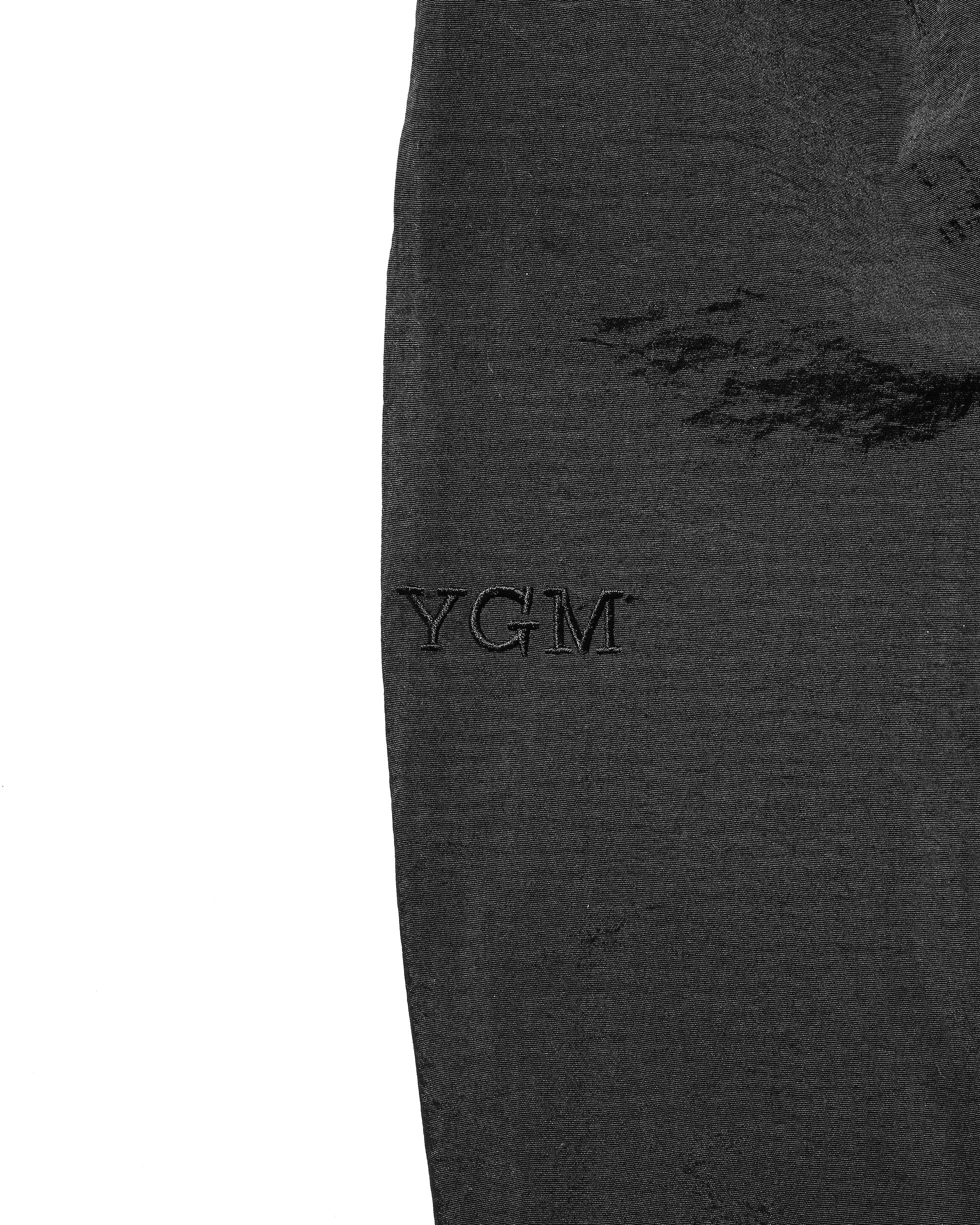 【10.15 WED 20:00- IN STOCK】WATER REPELLENT NYLON CITY UNIFORM WIDE TAPERED PANTS FOR YGM (BLACK×BLACK)