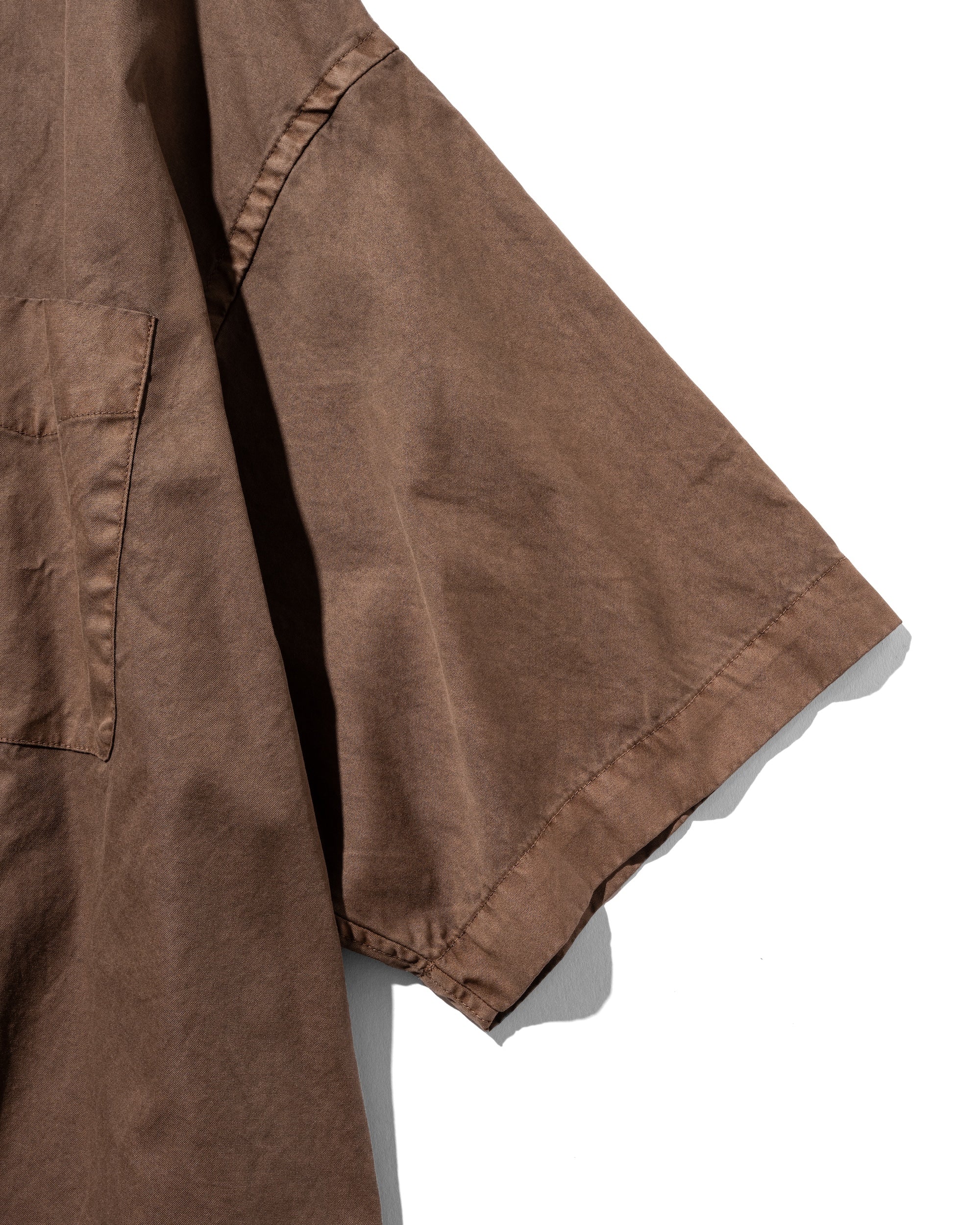 PIGMENT DYED OXFORD CITY S/S SHIRT (FADE BROWN)