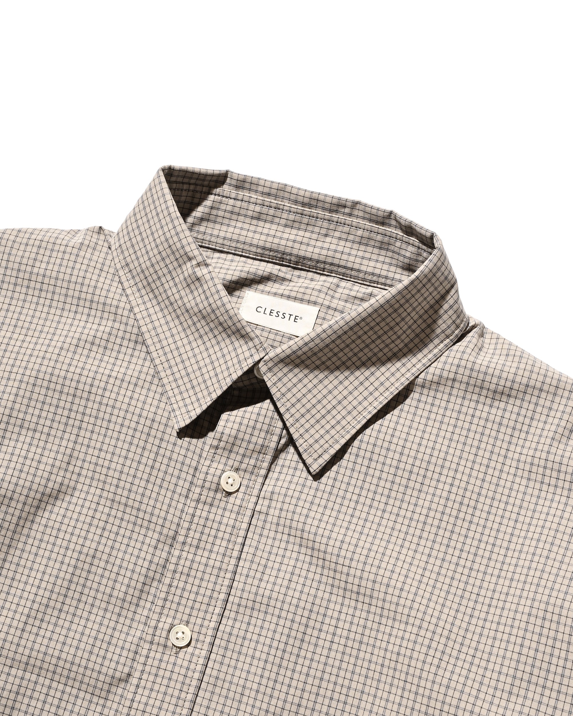 【11.8 SAT 20:00- IN STOCK】MINI PLAID L/S PULLOVER SHIRT (BEIGE)