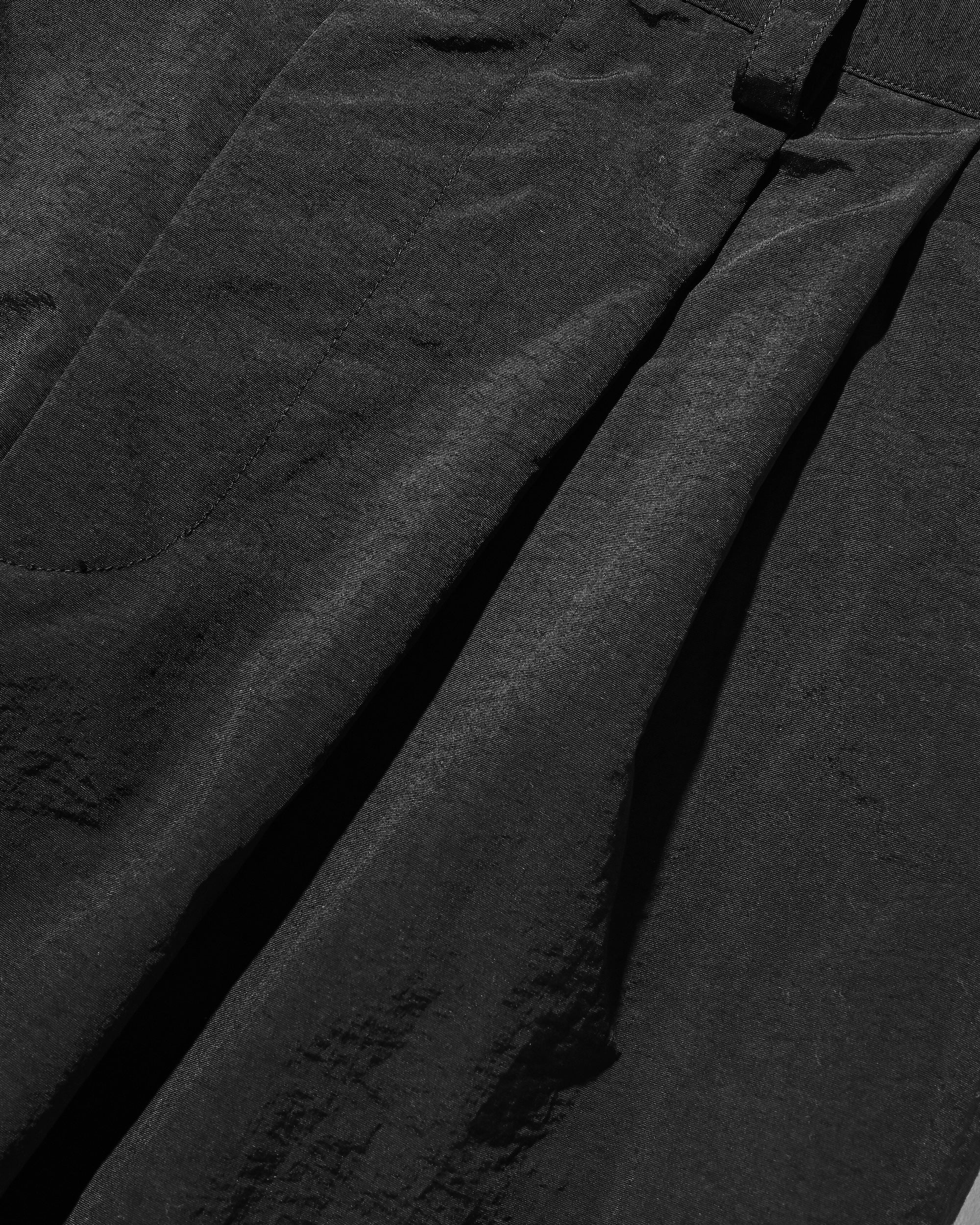 【10.15 WED 20:00- IN STOCK】WATER REPELLENT NYLON CITY UNIFORM WIDE TAPERED PANTS FOR YGM (BLACK×WHITE)