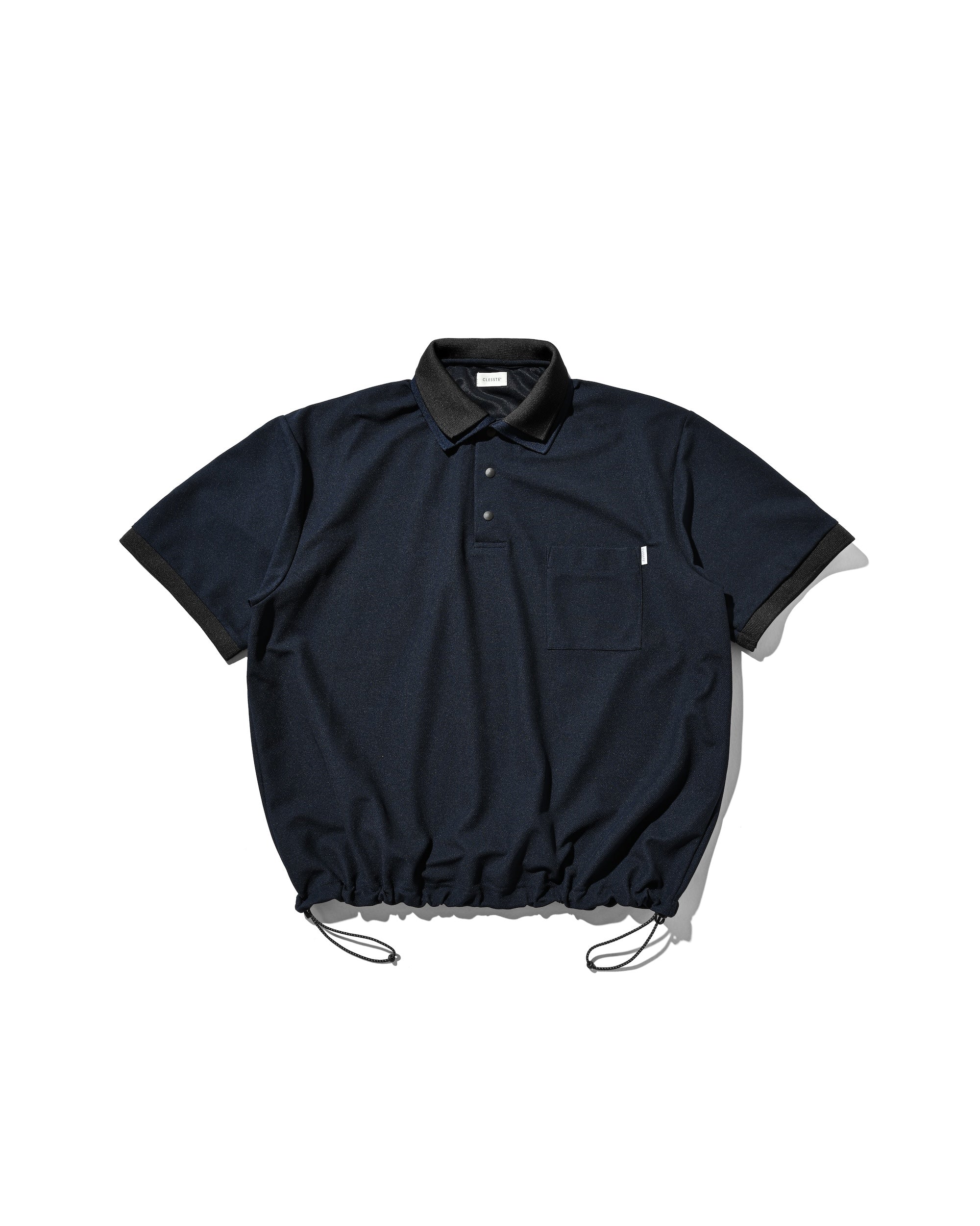 【8.20 WED 20:00- IN STOCK】ACTIVE CITY S/S DOUBLE COLLAR POLO SHIRT (NAVY×BLACK)
