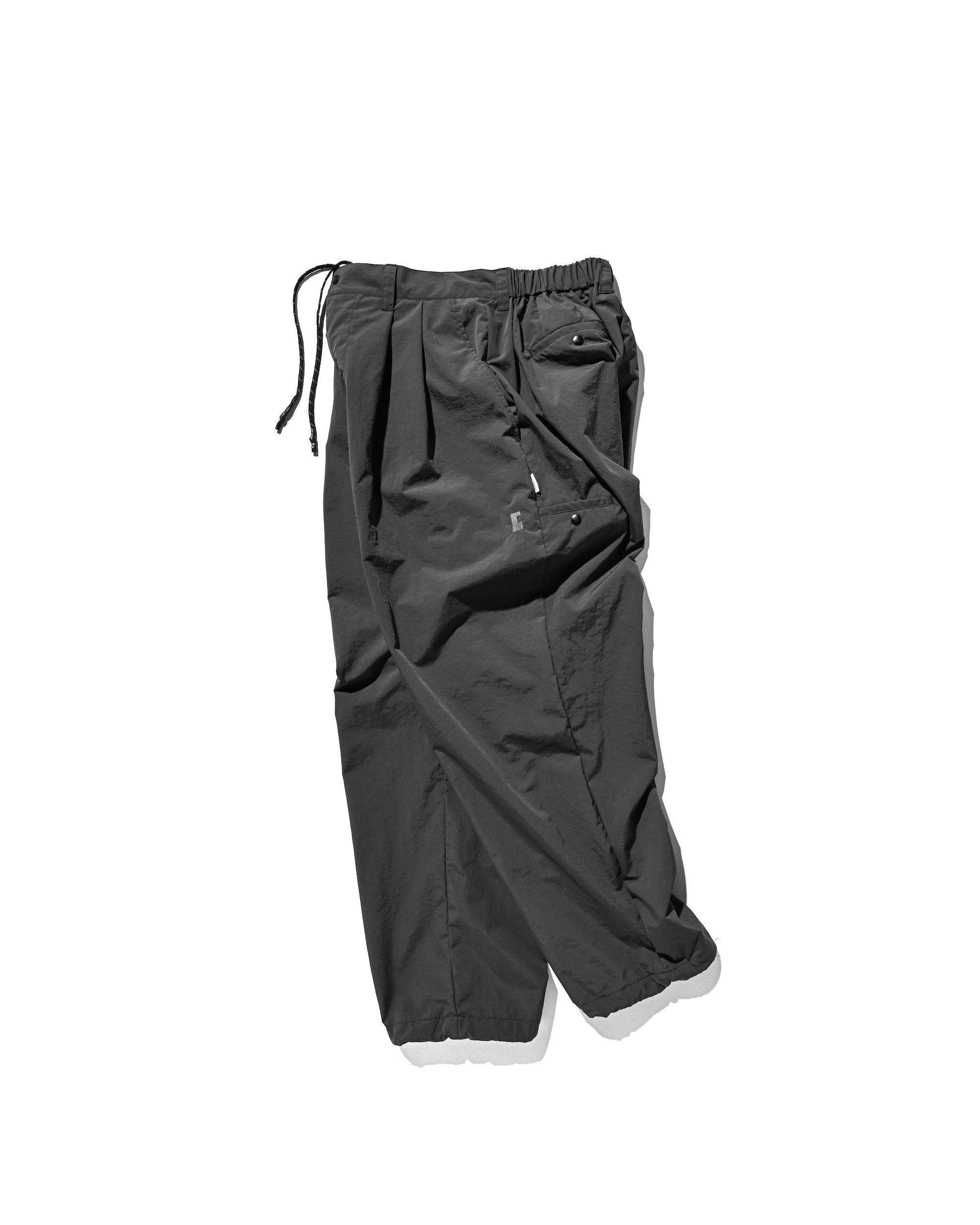 【10.15 WED 20:00- IN STOCK】WATER REPELLENT NYLON CITY UNIFORM WIDE TAPERED PANTS FOR YGM (GRAY×GRAY)
