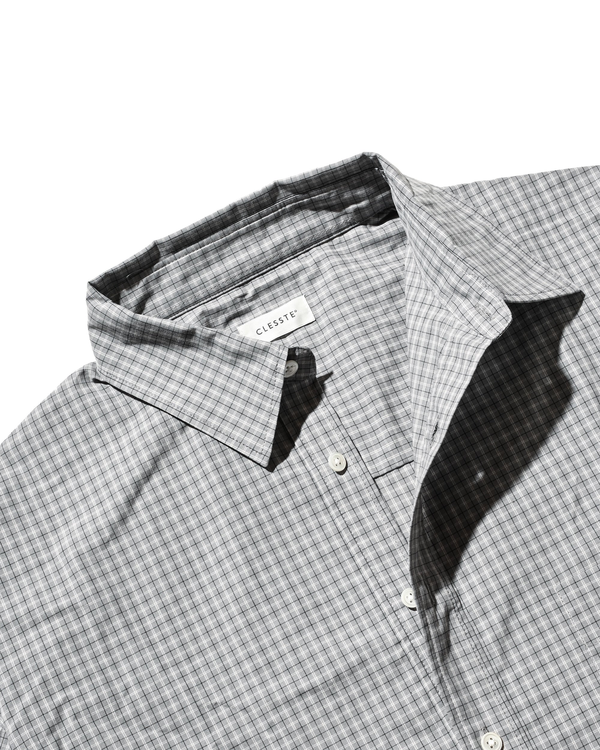 【11.8 SAT 20:00- IN STOCK】MINI PLAID L/S PULLOVER SHIRT (GRAY)