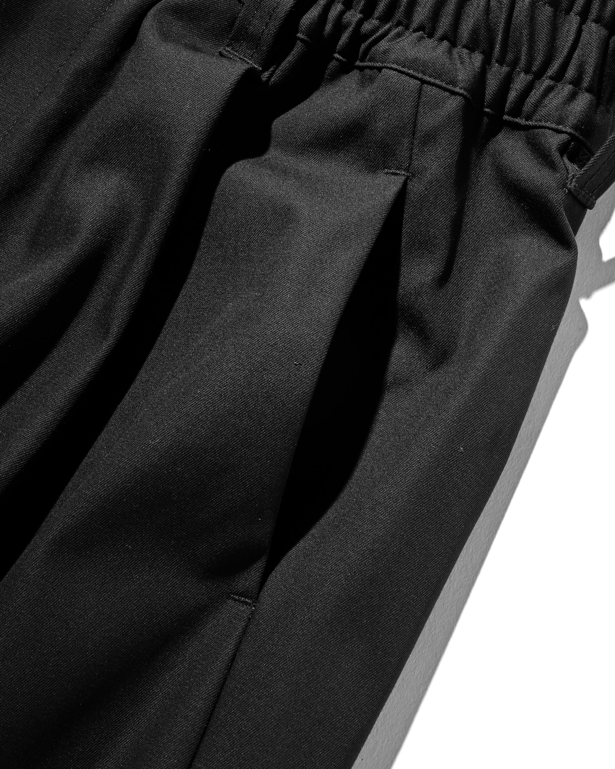 【9.10 WED 20:00- IN STOCK】BARREL LEG EASY PANTS (BLACK)