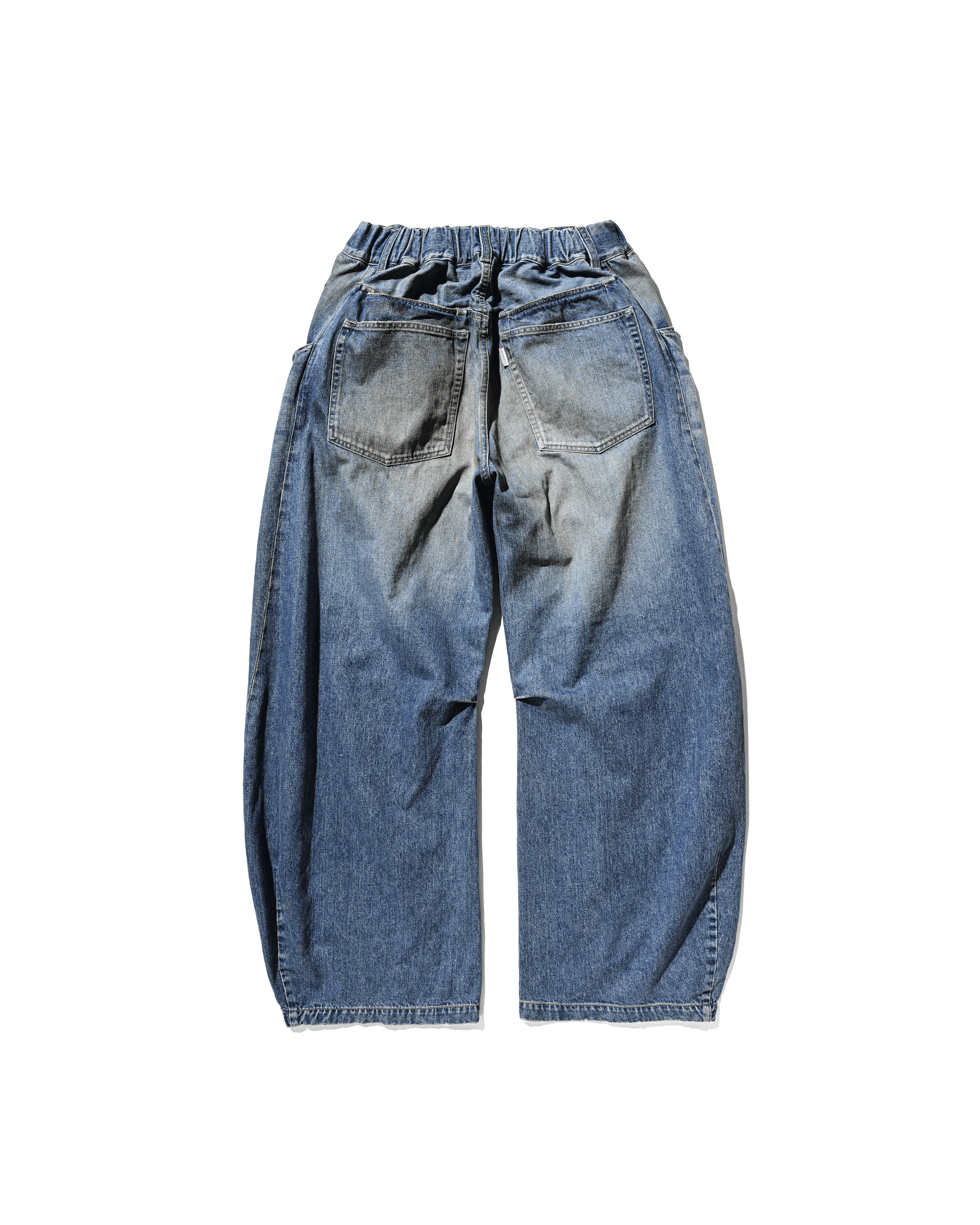 【10.1 WED 20:00- IN STOCK】VINTAGE DYED SELVEDGE DENIM BARREL LEG PANTS (VINTAGE LIGHT INDIGO)