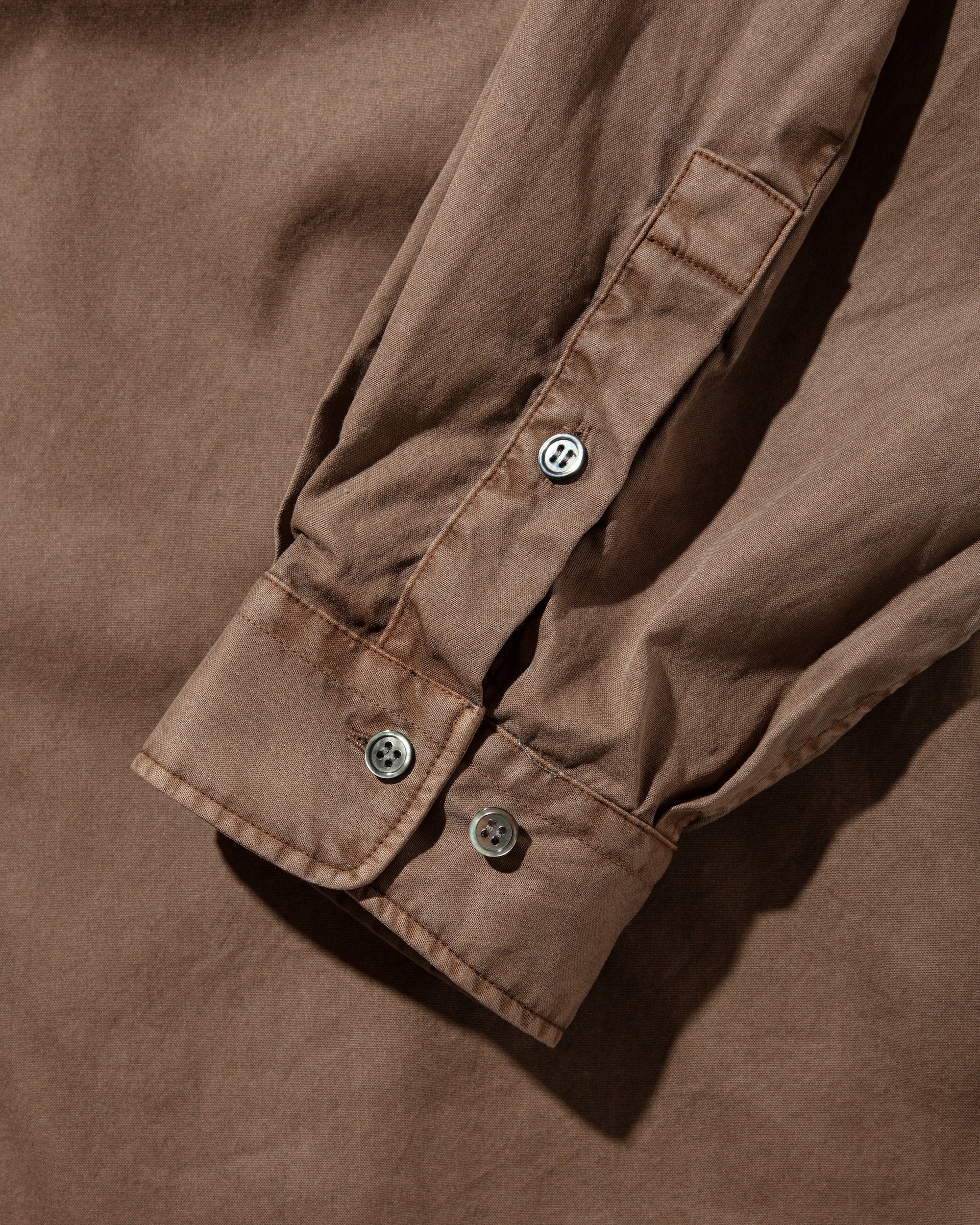 PIGMENT DYED OXFORD CITY SHIRT (FADE BROWN)