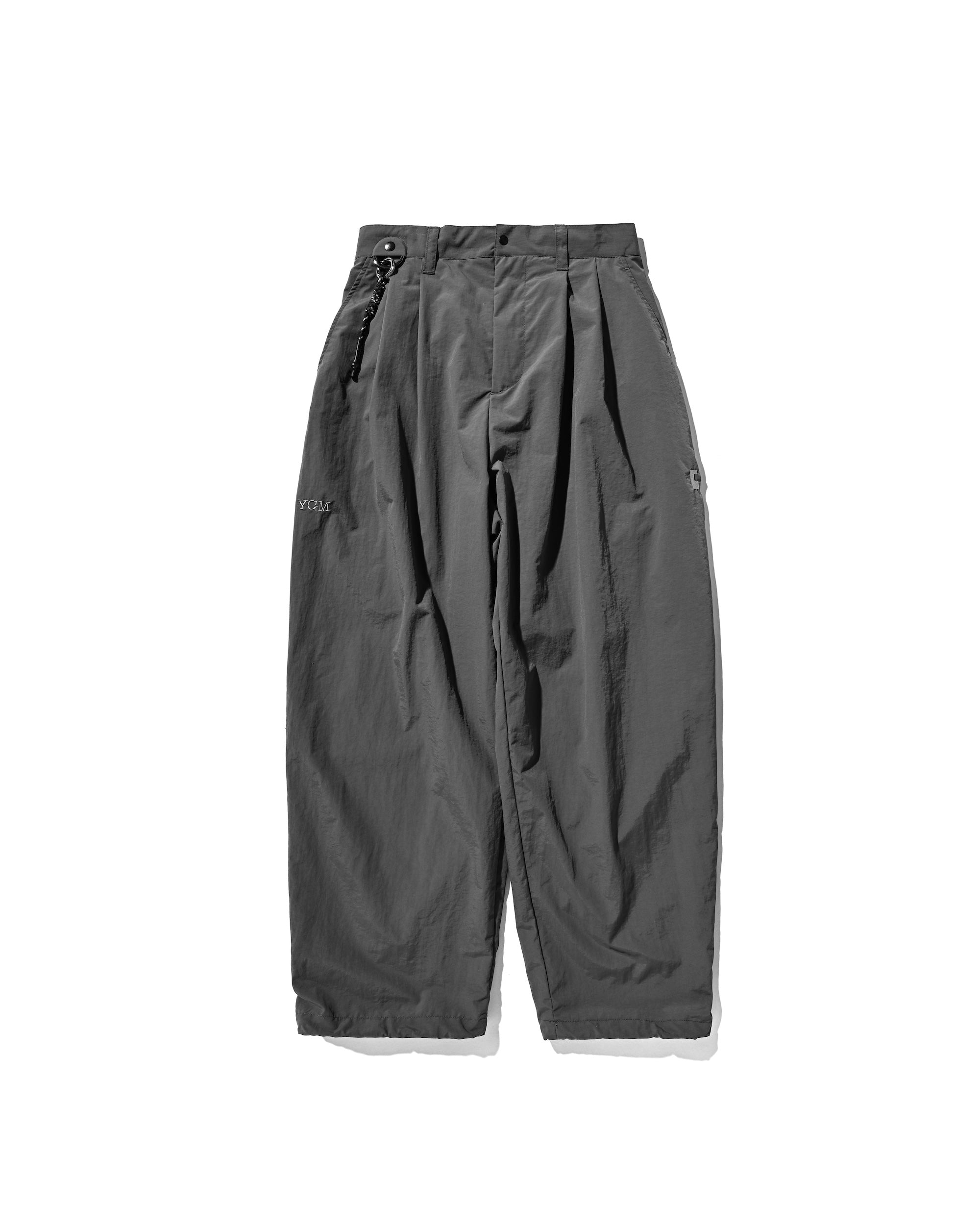 【10.15 WED 20:00- IN STOCK】WATER REPELLENT NYLON CITY UNIFORM WIDE TAPERED PANTS FOR YGM (GRAY×GRAY)