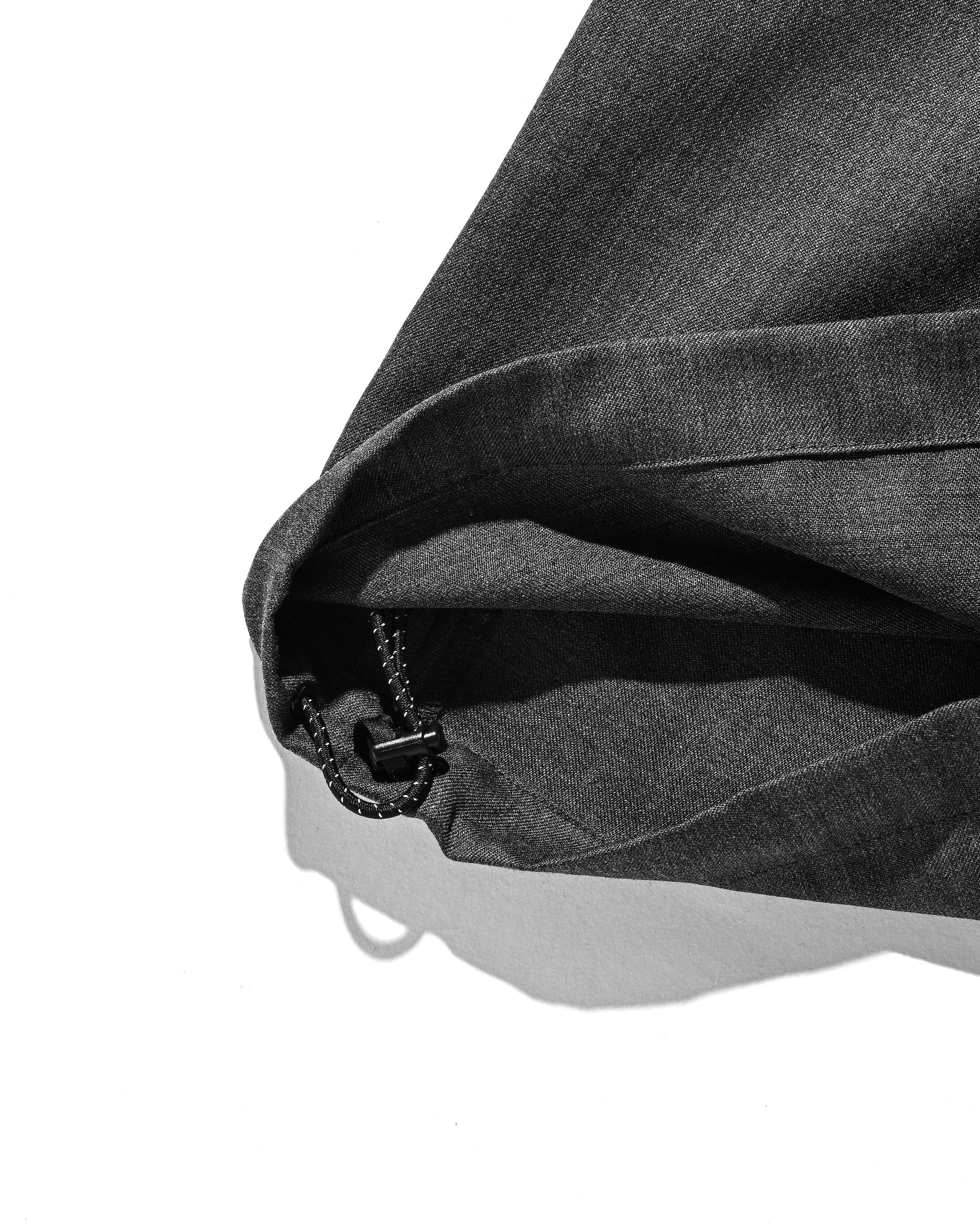 WOOL GABARDINE CITY UNIFORM WIDE STRAIGHT PANTS (GRAY)