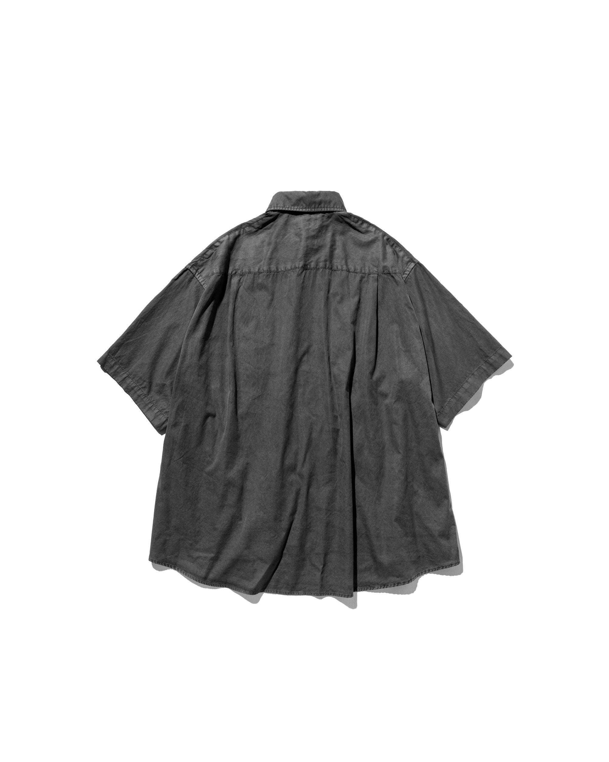 PIGMENT DYED OXFORD CITY S/S SHIRT (FADE BLACK)