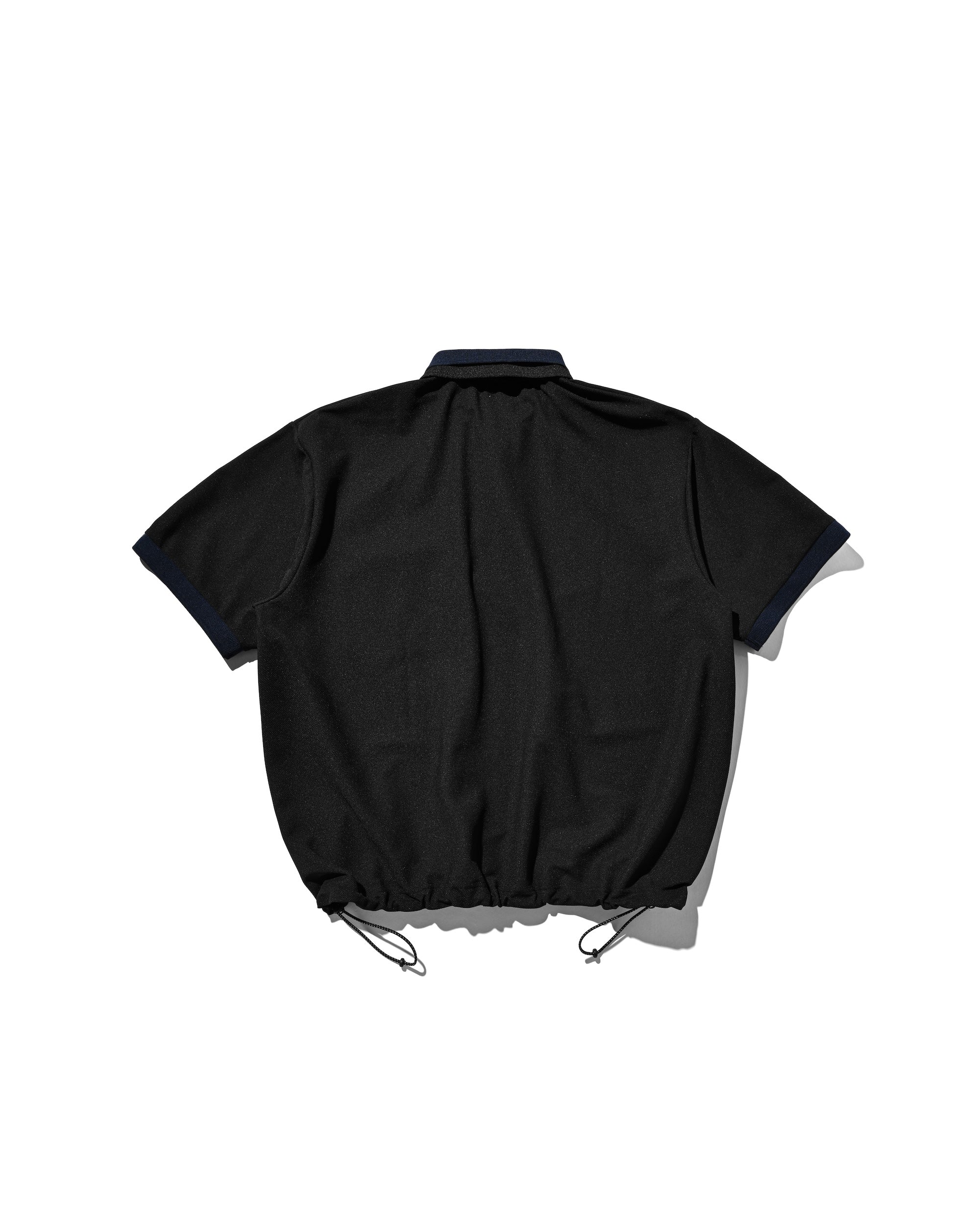 【8.20 WED 20:00- IN STOCK】ACTIVE CITY S/S DOUBLE COLLAR POLO SHIRT (BLACK×NAVY)