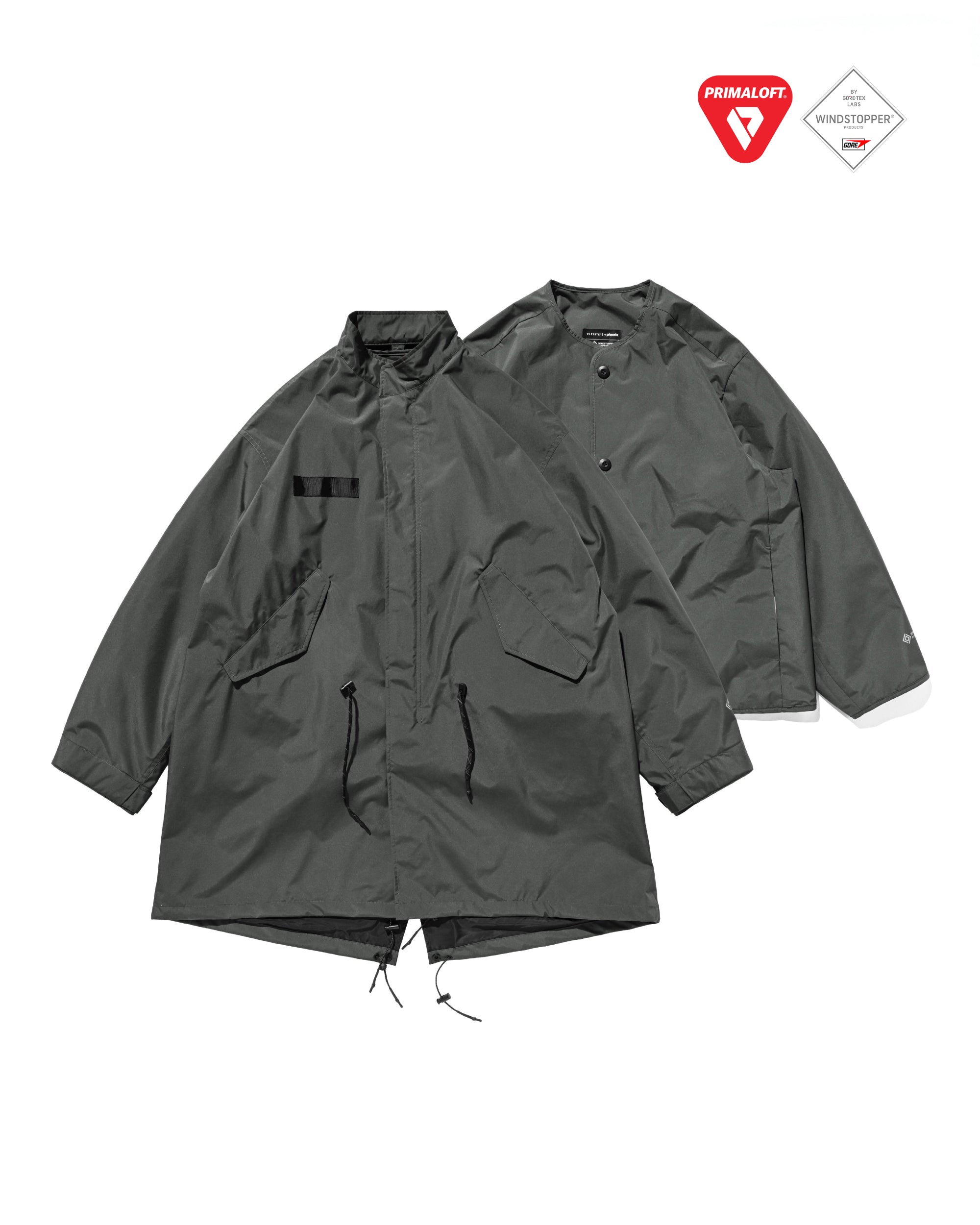 +phenix WINDSTOPPER® by GORE-TEX LABS CITY FISHTAIL PARKA WITH LINER JACKET (ASPHALT GRAY)