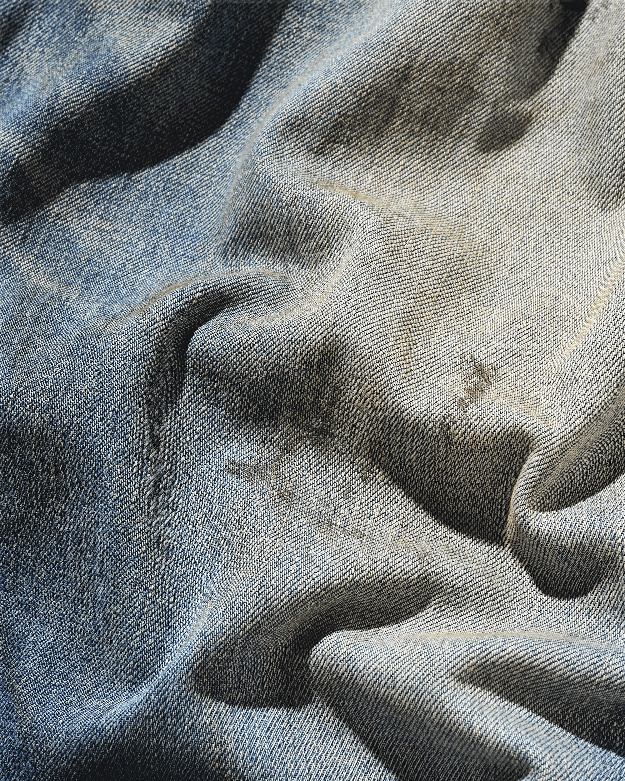 【10.1 WED 20:00- IN STOCK】VINTAGE DYED SELVEDGE DENIM BARREL LEG PANTS (VINTAGE LIGHT INDIGO)