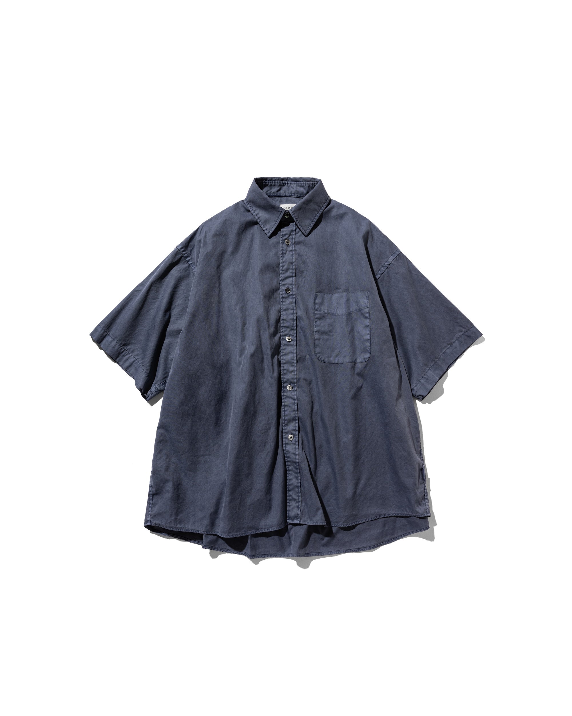 PIGMENT DYED OXFORD CITY S/S SHIRT (FADE BLUE)