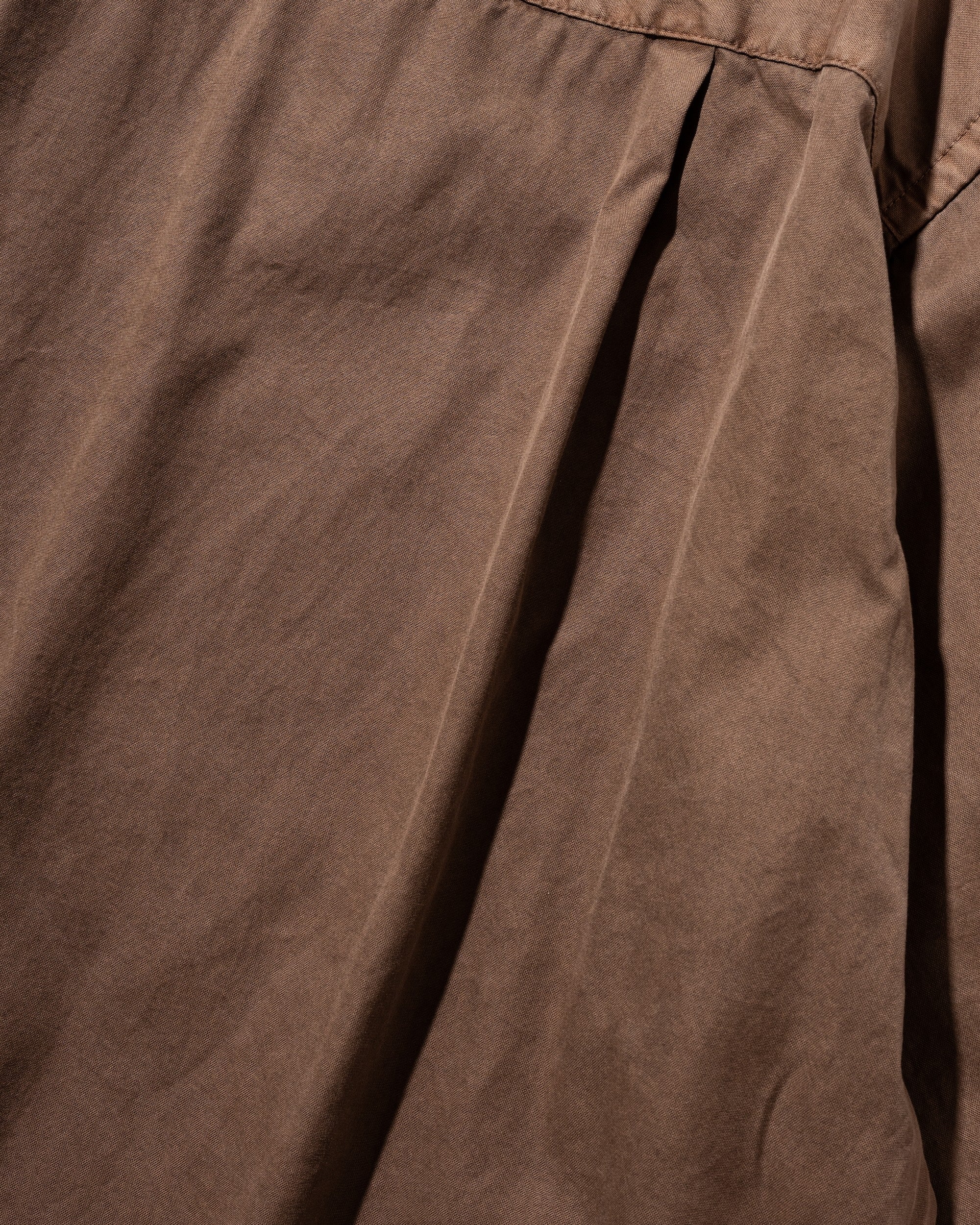 PIGMENT DYED OXFORD CITY S/S SHIRT (FADE BROWN)