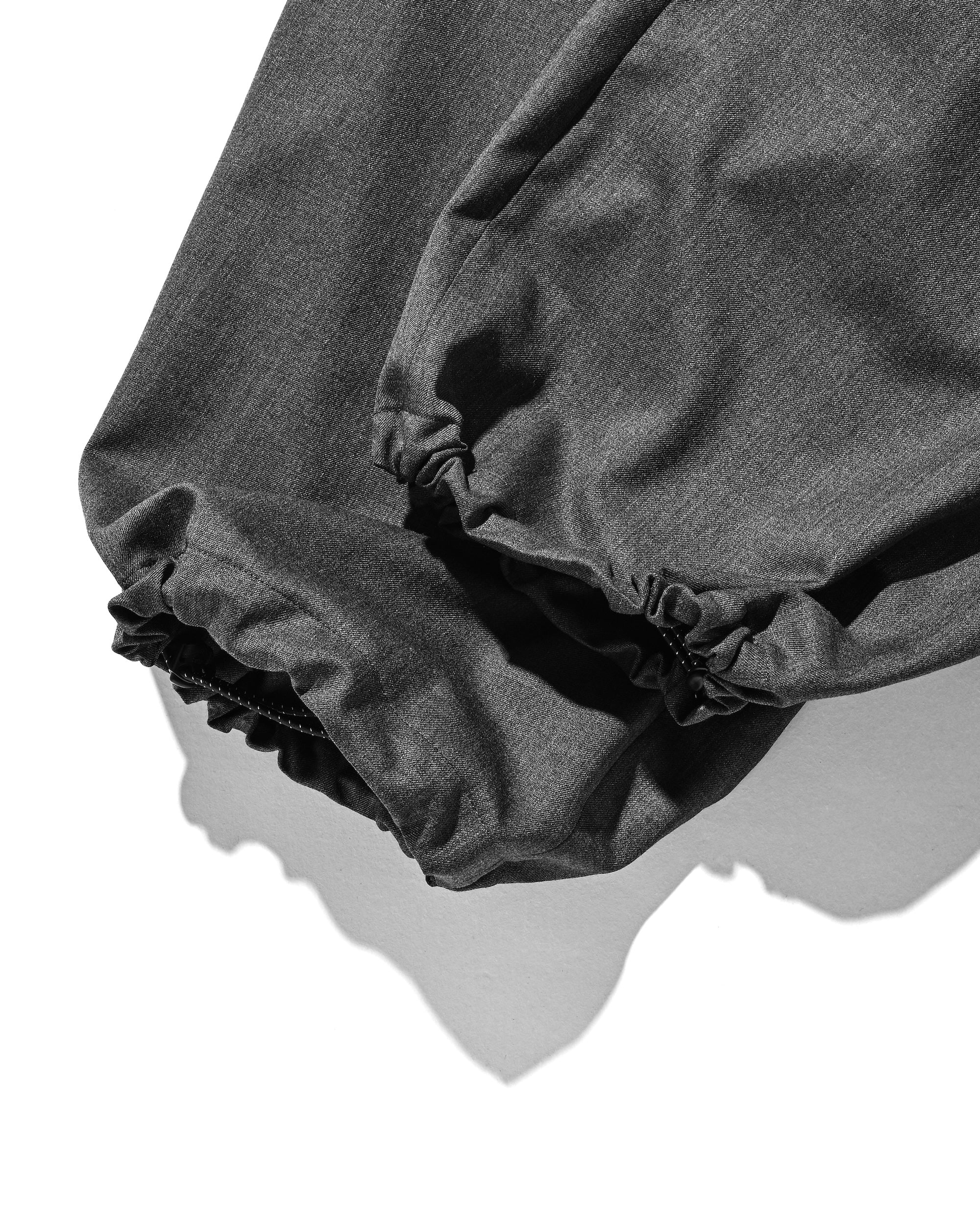 WOOL GABARDINE CITY UNIFORM WIDE STRAIGHT PANTS (GRAY)
