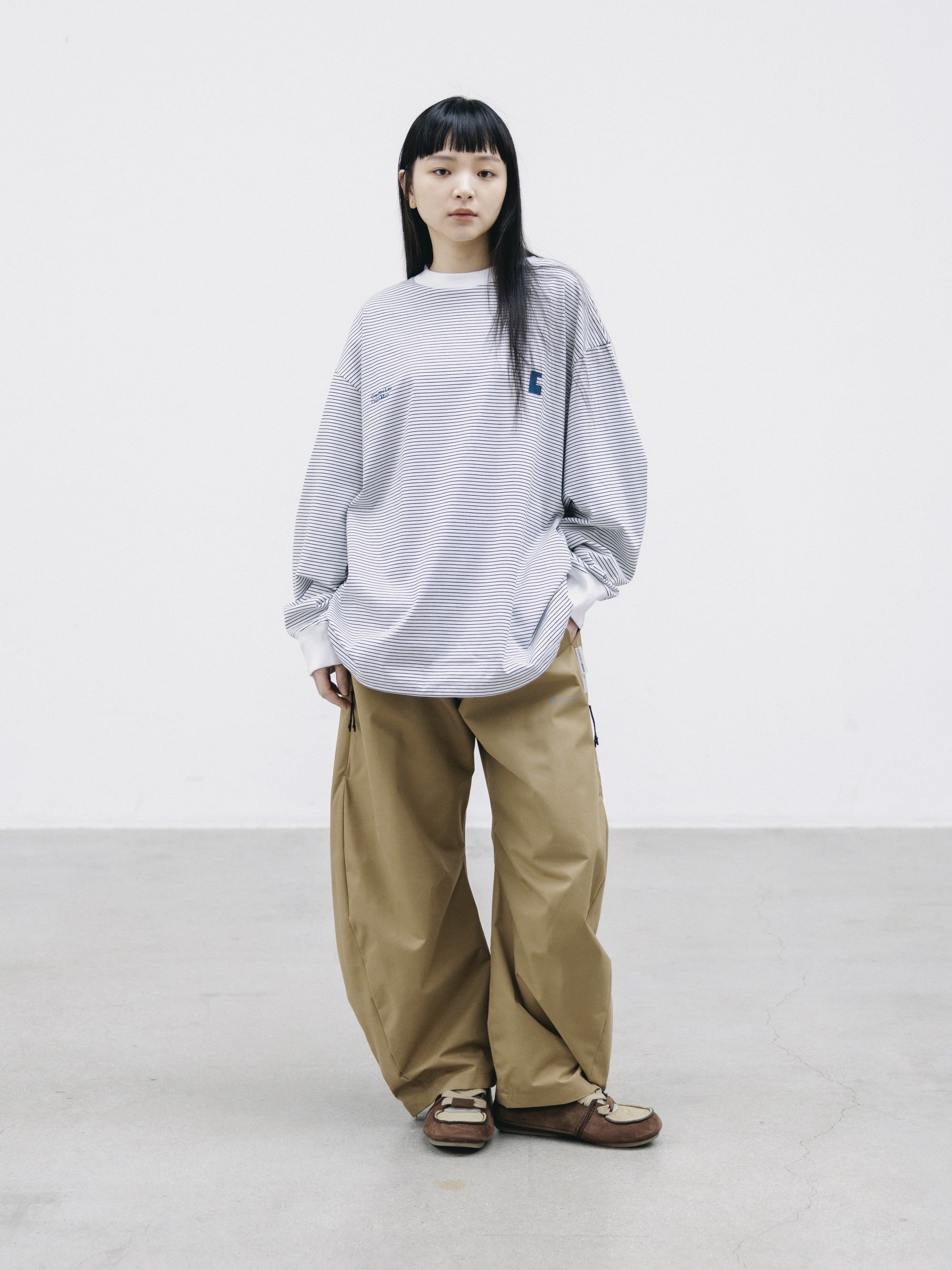 【9.2 WED 20:00- IN STOCK】+phenix WINDSTOPPER® by GORE-TEX LABS TWILL CITY BARREL LEG PANTS (CAMEL BEIGE)
