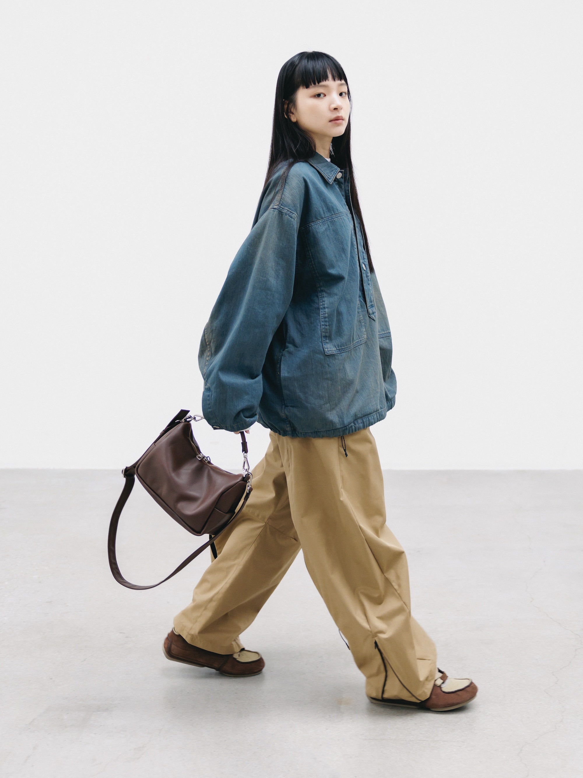 LEATHER DAYOFF BAG MINI (BROWN)