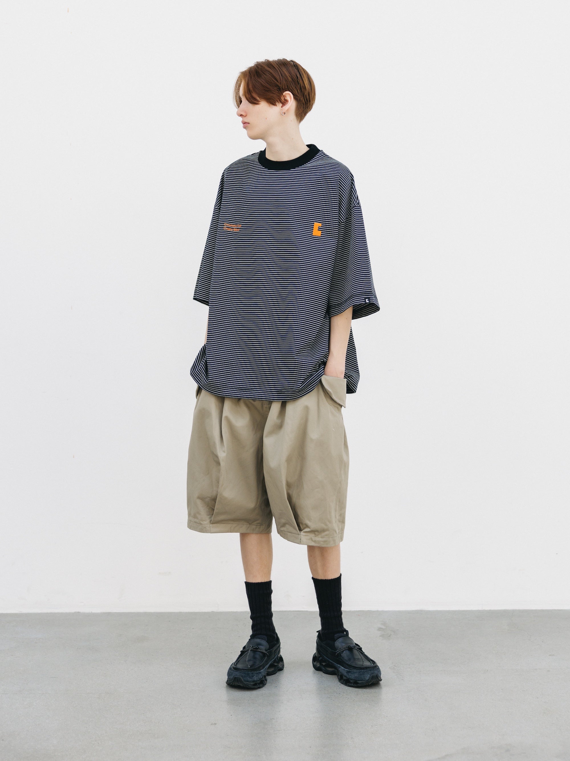 【3.14 SAT 20:00- IN STOCK】FLAP WIDE BALLOON HALF PANTS (GREIGE)