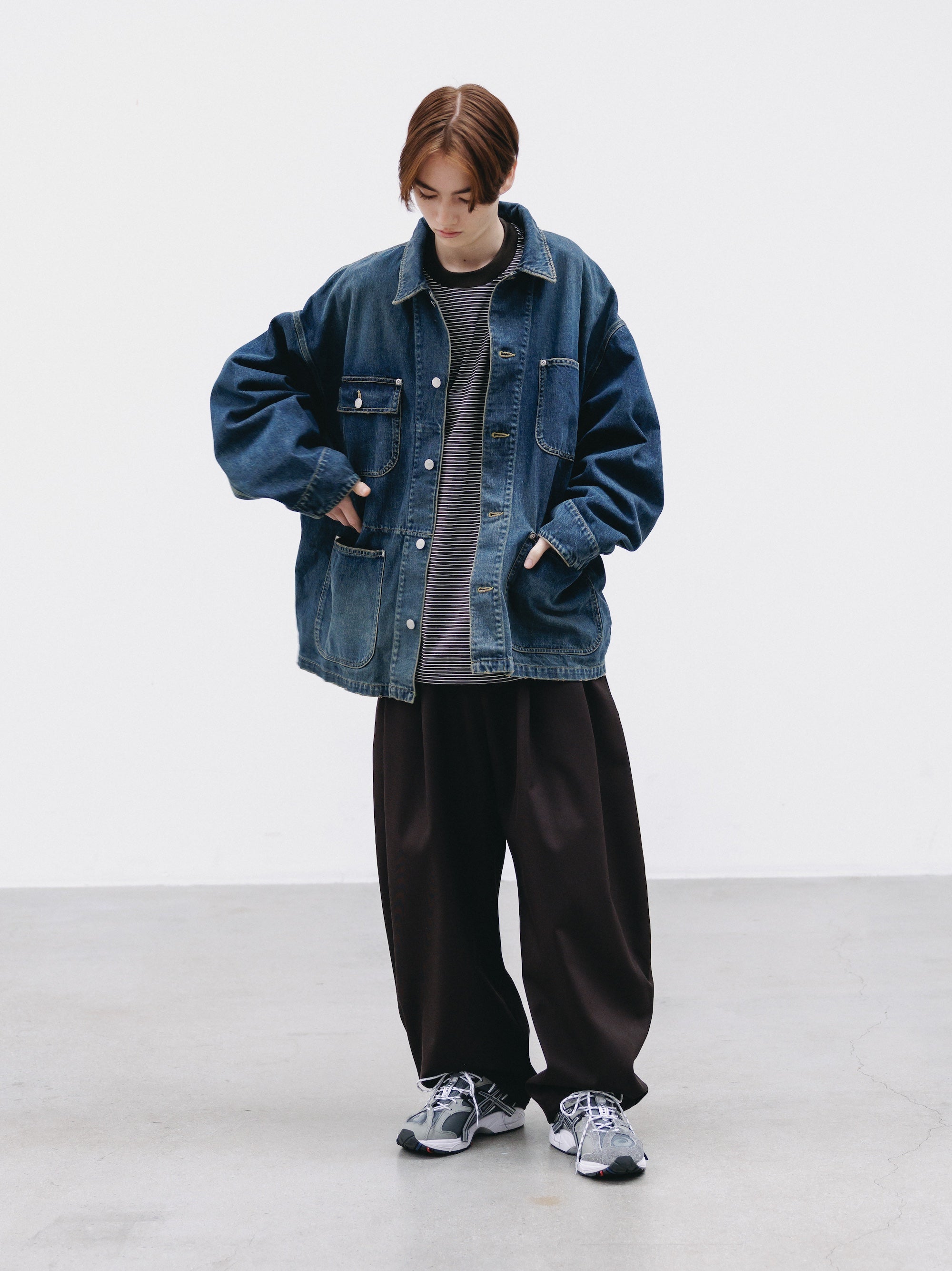 【2.14 SAT 20:00- IN STOCK】VINTAGE DYED SELVEDGE DENIM CITY UTILITY COAT (VINTAGE INDIGO)