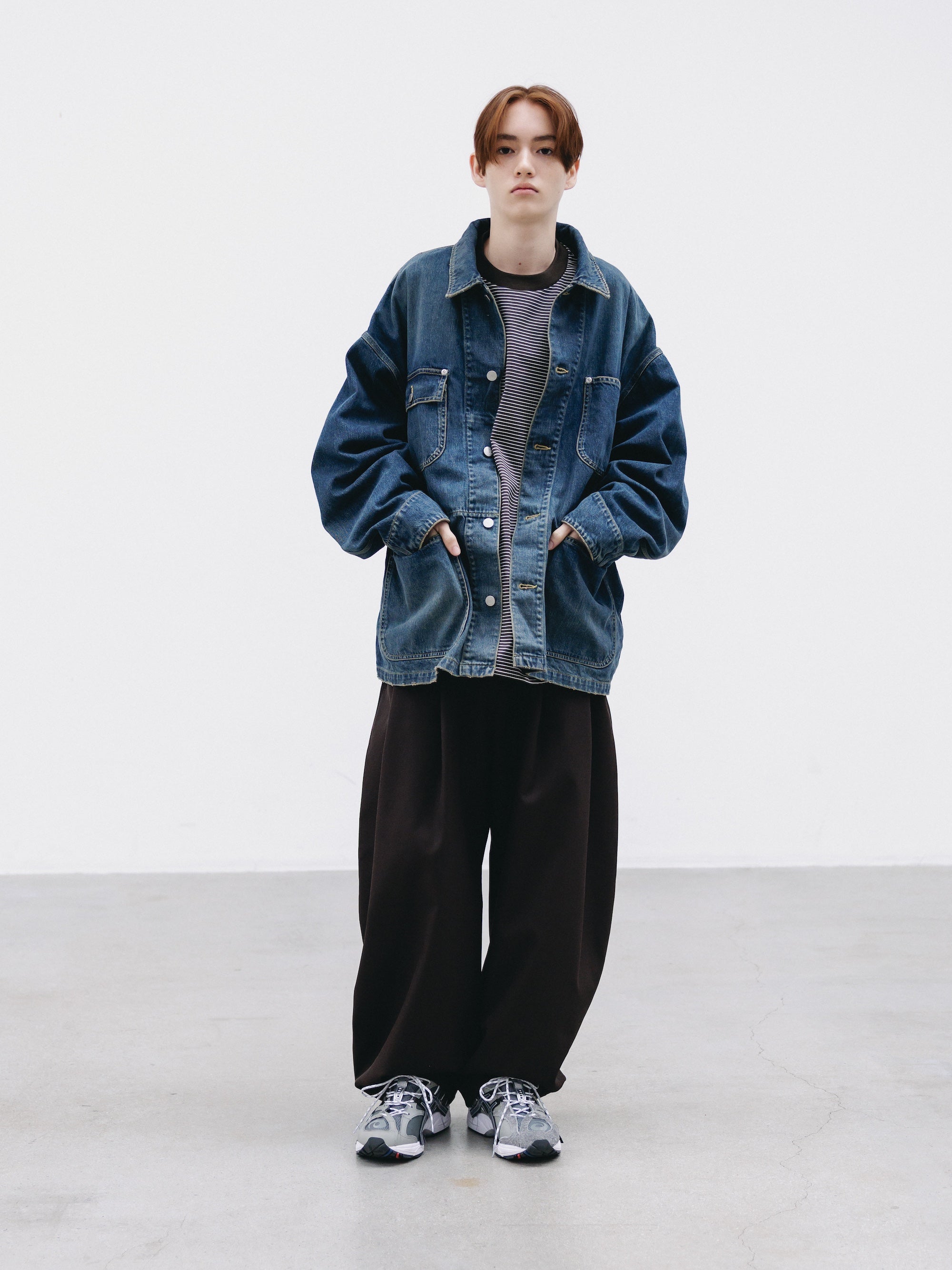 【2.14 SAT 20:00- IN STOCK】VINTAGE DYED SELVEDGE DENIM CITY UTILITY COAT (VINTAGE INDIGO)