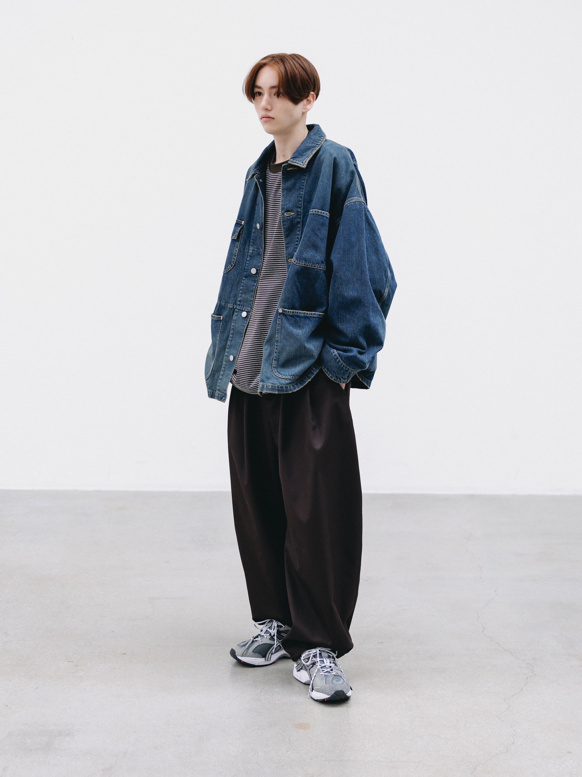 【2.14 SAT 20:00- IN STOCK】VINTAGE DYED SELVEDGE DENIM CITY UTILITY COAT (VINTAGE INDIGO)