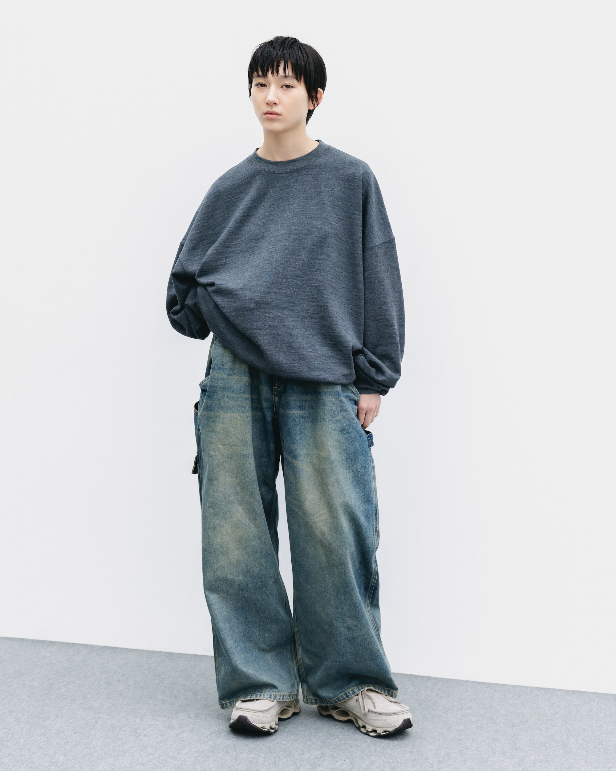 【10.29 WED 20:00- IN STOCK】WOOL SWEATSHIRT (GRAY)
