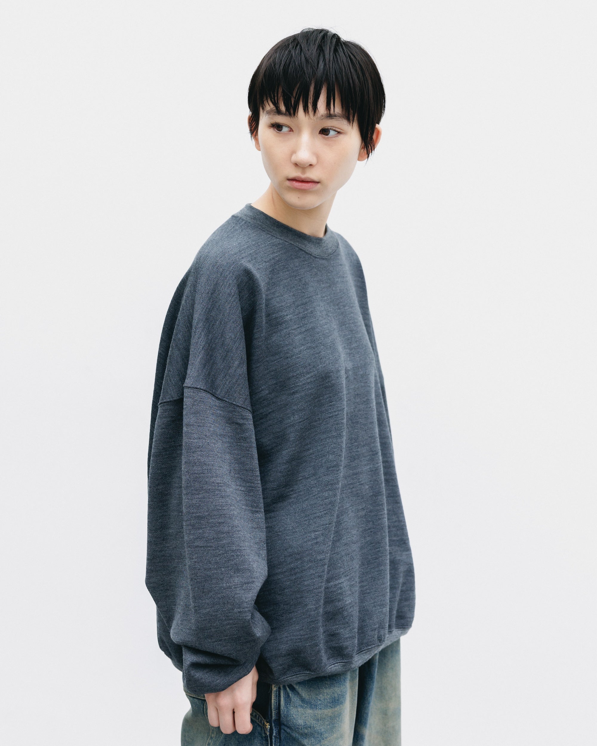【10.29 WED 20:00- IN STOCK】WOOL SWEATSHIRT (GRAY)